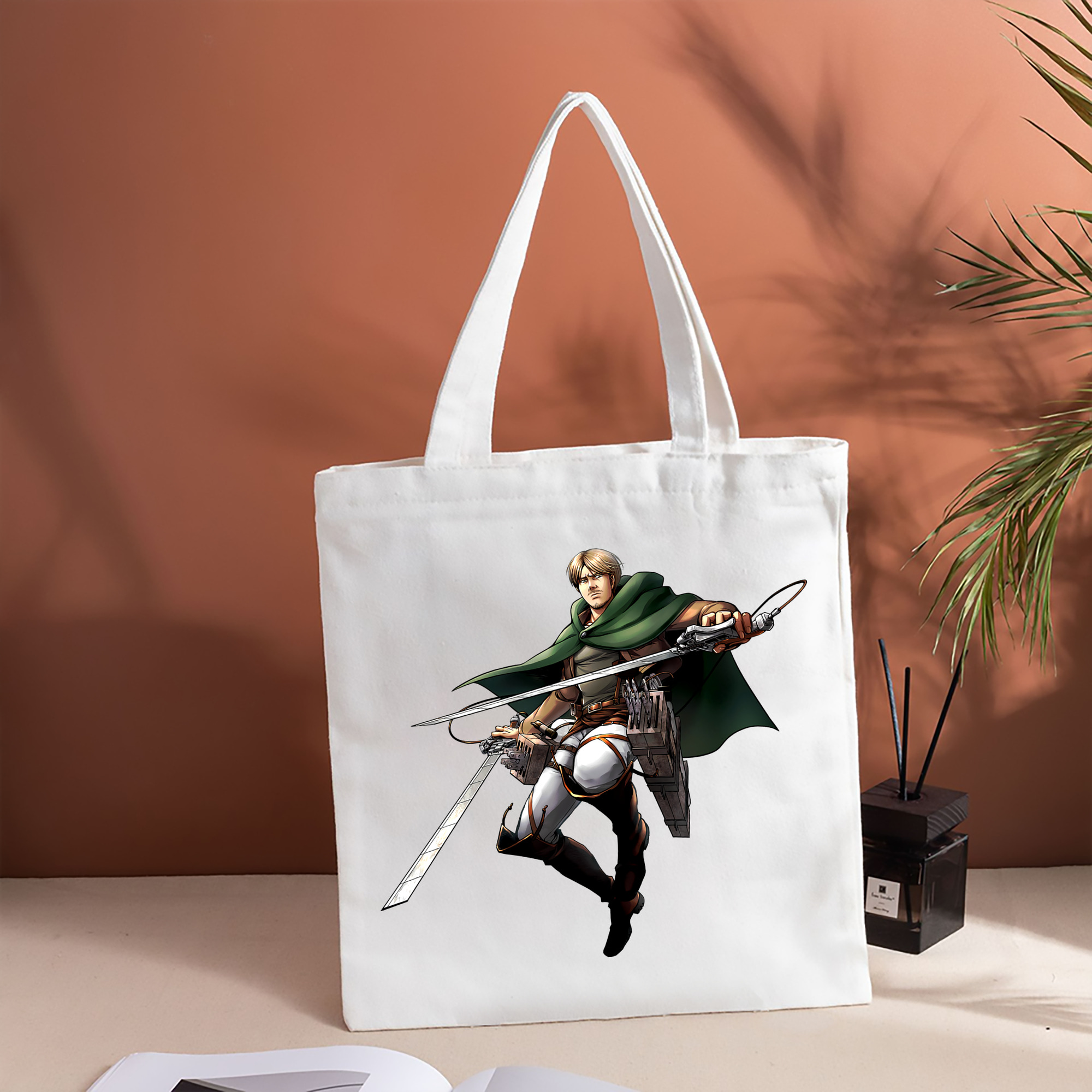 進撃の巨人 Attack on Titan 縦型キャンバス生地手提げバッグ　トートバッグ