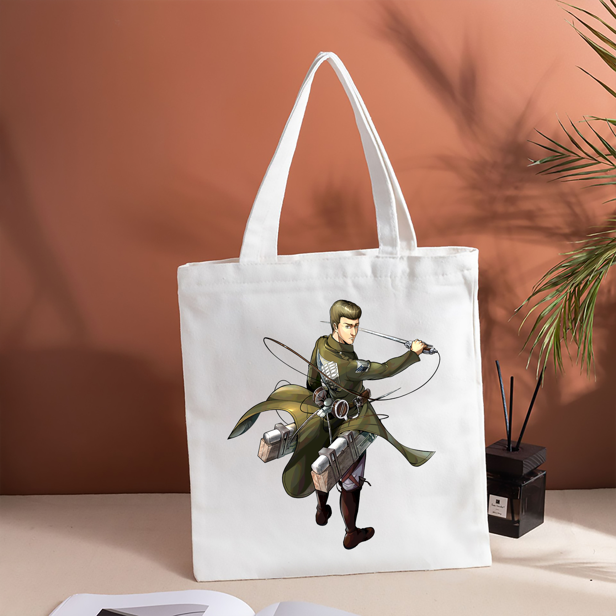 進撃の巨人 Attack on Titan 縦型キャンバス生地手提げバッグ　トートバッグ
