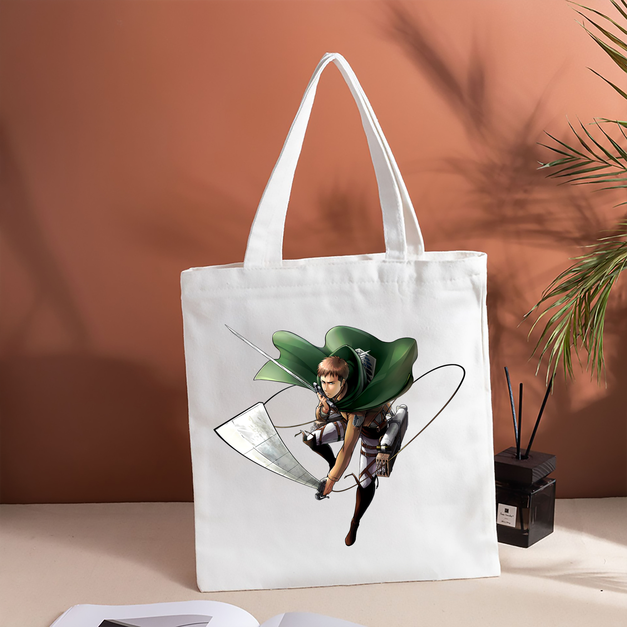 進撃の巨人 Attack on Titan 縦型キャンバス生地手提げバッグ　トートバッグ