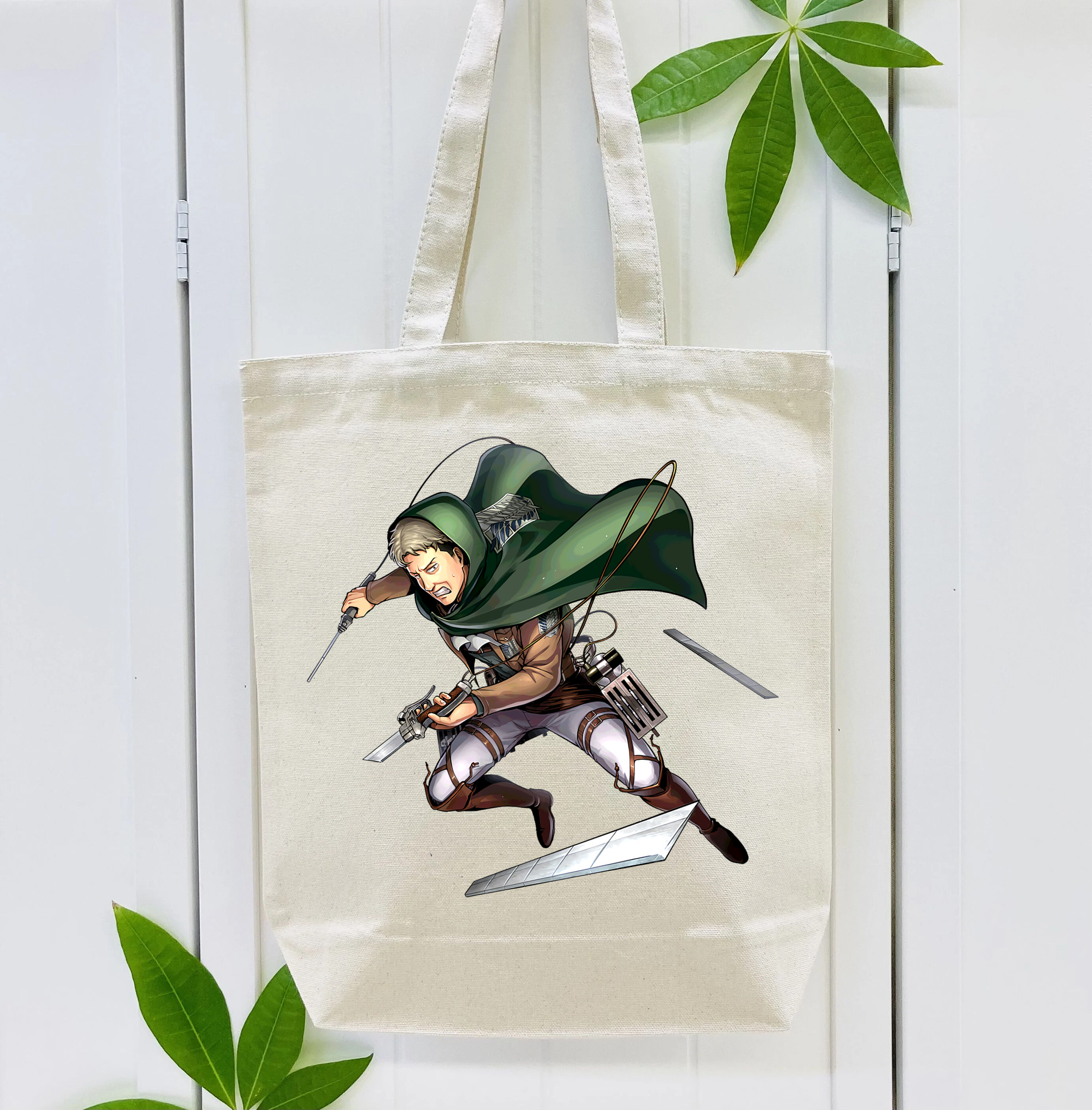 進撃の巨人 Attack on Titan 縦型キャンバス生地手提げバッグ　トートバッグ