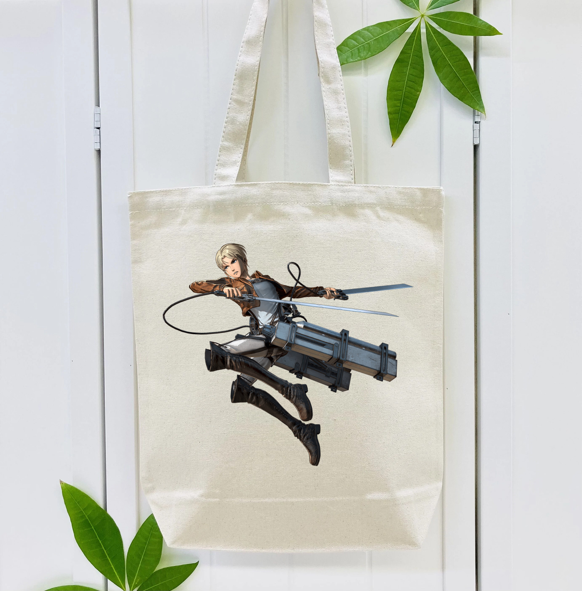 進撃の巨人 Attack on Titan 縦型キャンバス生地手提げバッグ　トートバッグ