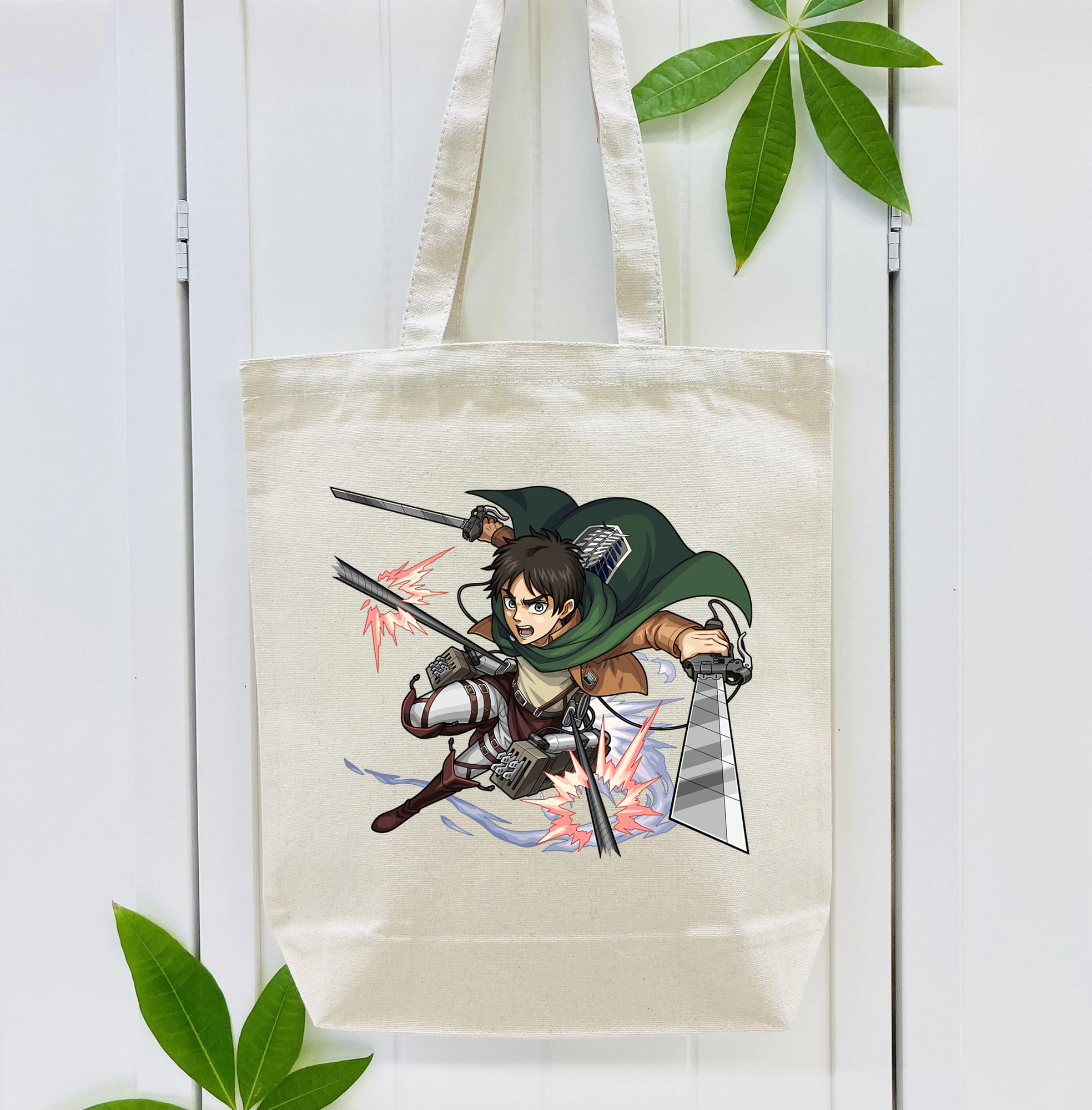 進撃の巨人 エレン･イェーガー Attack on Titan Eren Jäger 縦型キャンバス生地手提げバッグ　トートバッグ