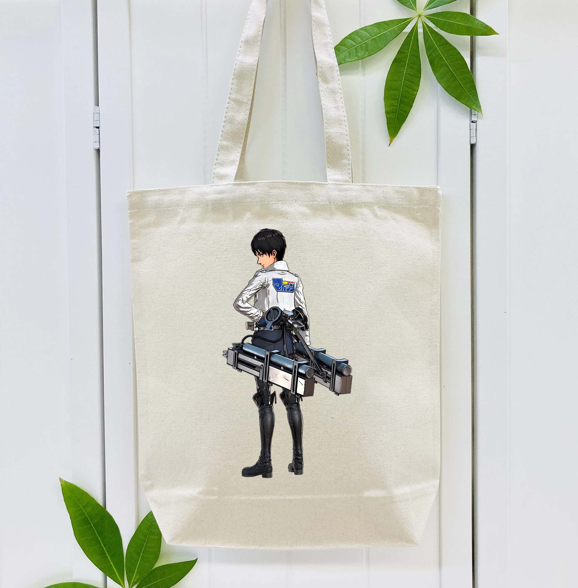 進撃の巨人 エレン･イェーガー Attack on Titan Eren Jäger 縦型キャンバス生地手提げバッグ　トートバッグ