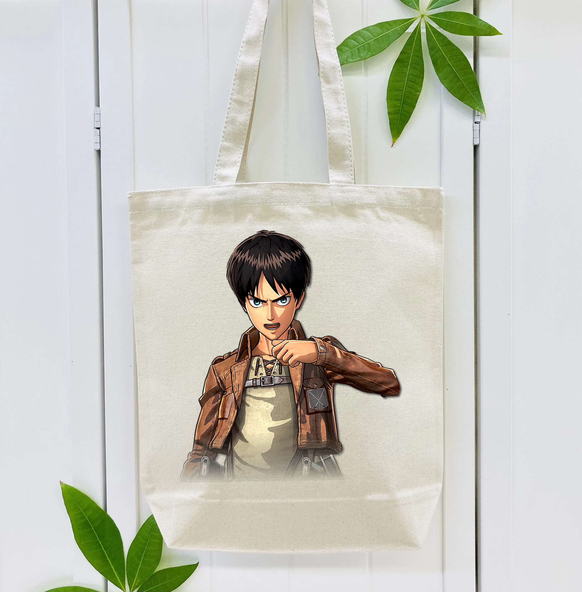 進撃の巨人 エレン･イェーガー Attack on Titan Eren Jäger 縦型キャンバス生地手提げバッグ　トートバッグ