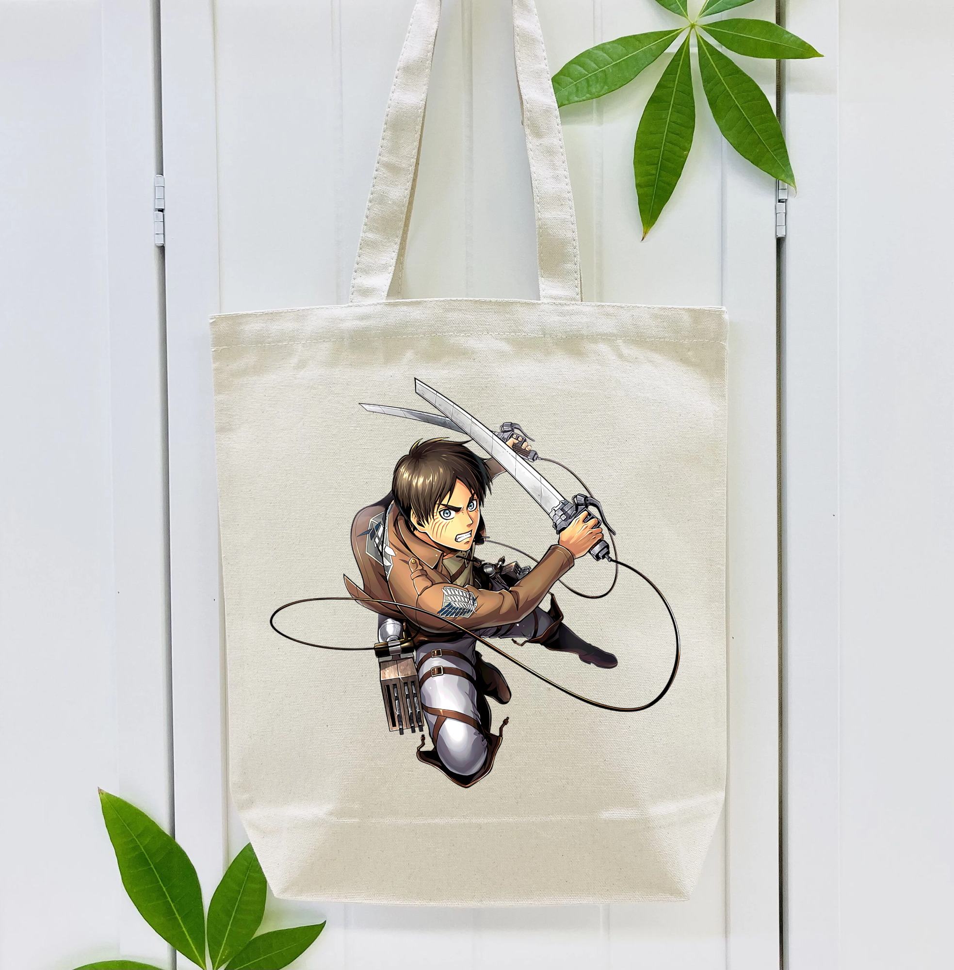 進撃の巨人 エレン･イェーガー Attack on Titan Eren Jäger 縦型キャンバス生地手提げバッグ　トートバッグ
