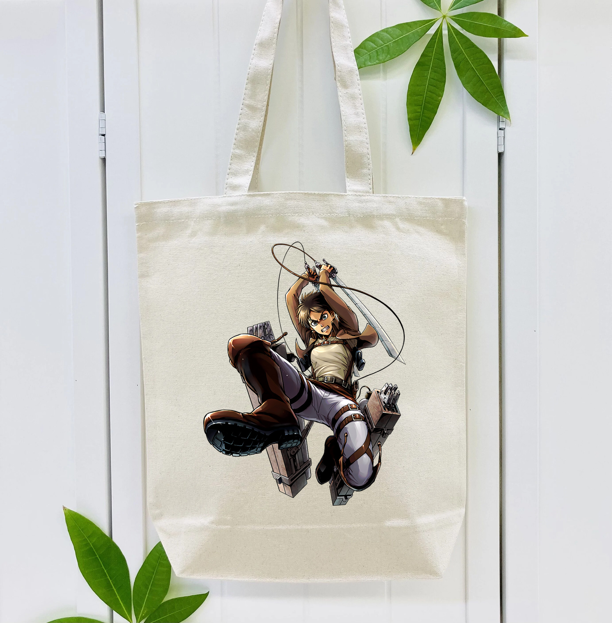 進撃の巨人 エレン･イェーガー Attack on Titan Eren Jäger 縦型キャンバス生地手提げバッグ　トートバッグ