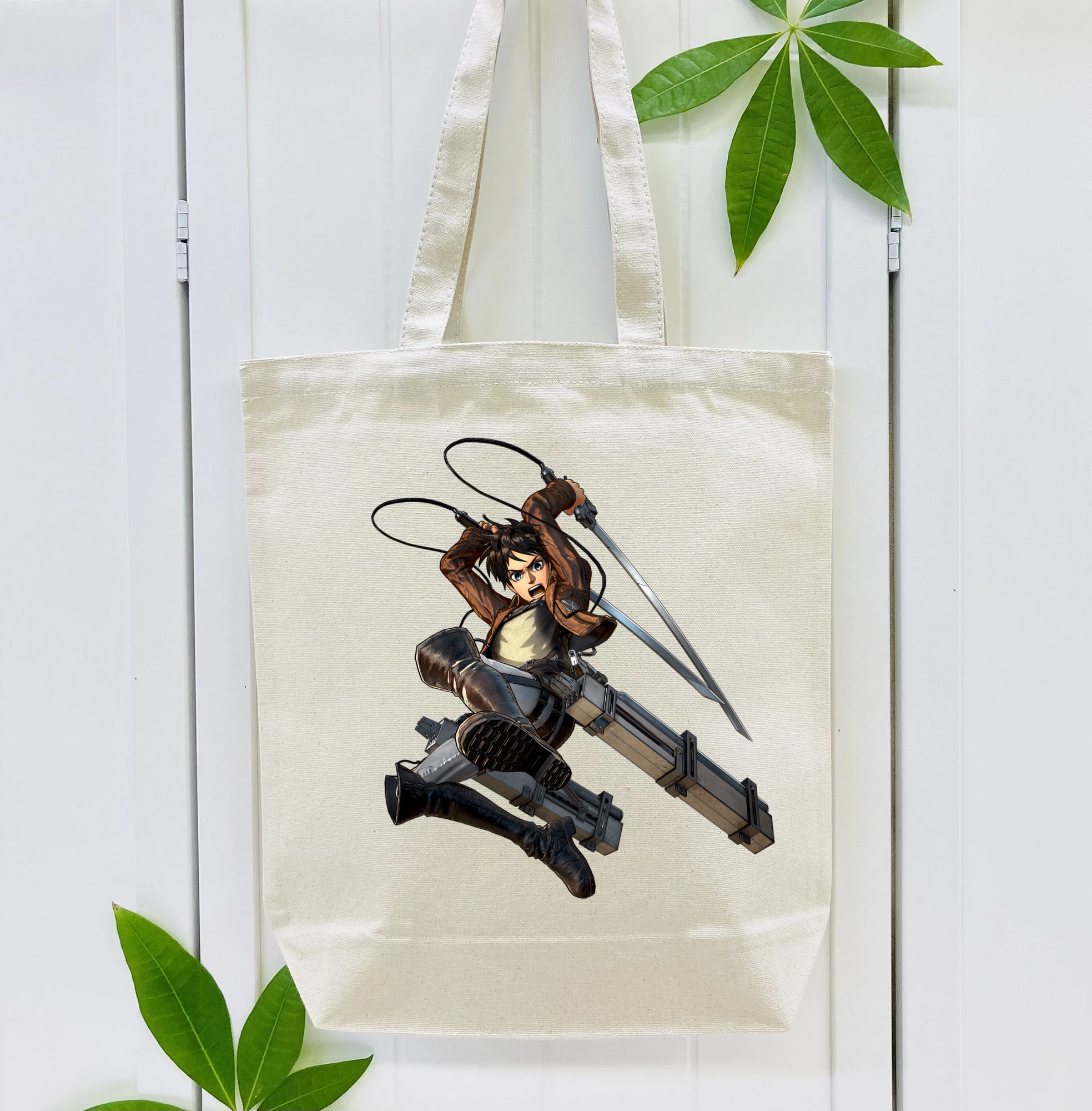 進撃の巨人 エレン･イェーガー Attack on Titan Eren Jäger 縦型キャンバス生地手提げバッグ　トートバッグ