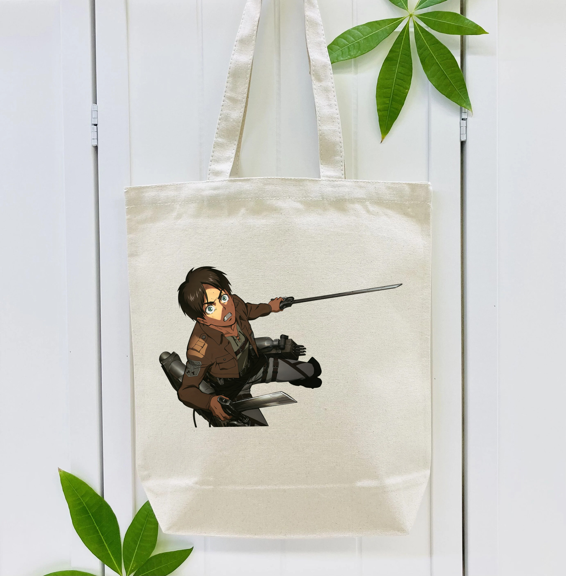 進撃の巨人 エレン･イェーガー Attack on Titan Eren Jäger 縦型キャンバス生地手提げバッグ　トートバッグ