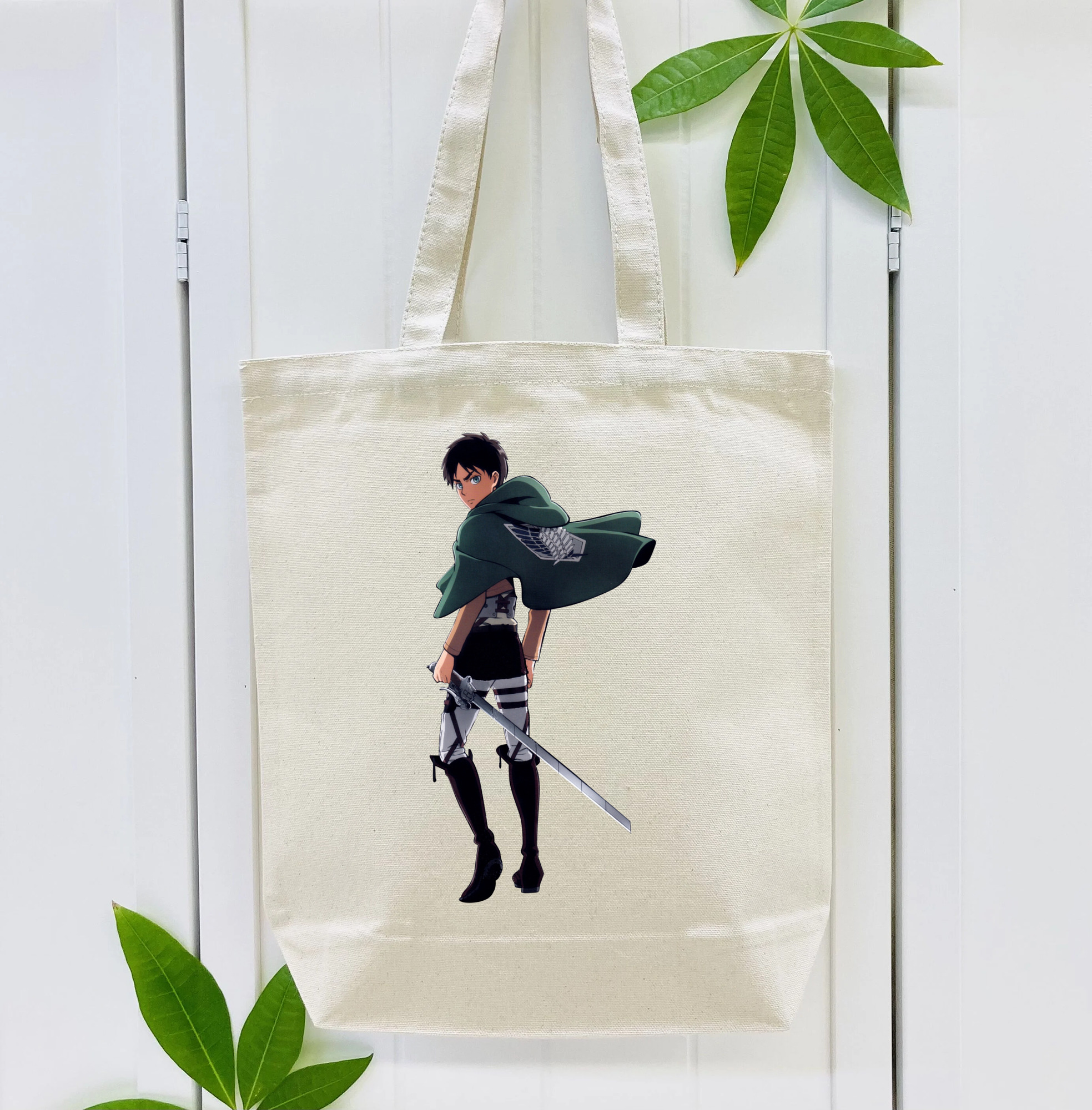 進撃の巨人 エレン･イェーガー Attack on Titan Eren Jäger 縦型キャンバス生地手提げバッグ　トートバッグ