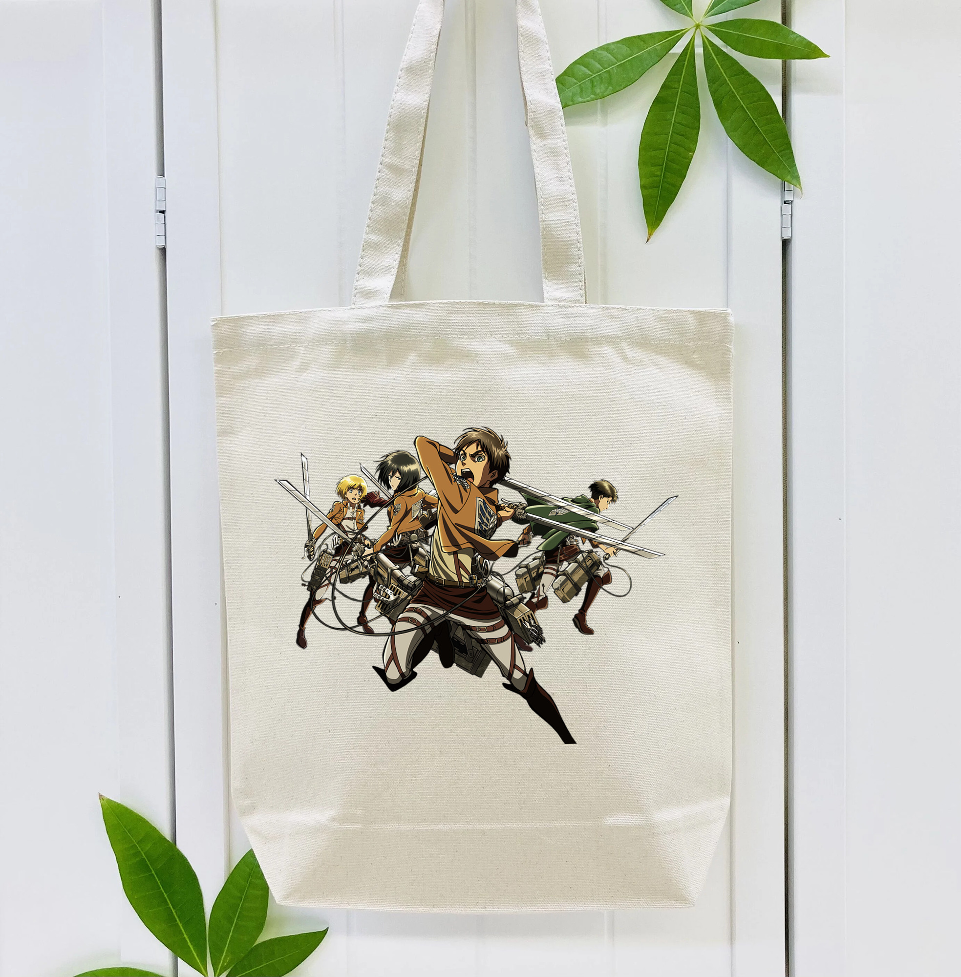 進撃の巨人 エレン･イェーガー Attack on Titan Eren Jäger 縦型キャンバス生地手提げバッグ　トートバッグ