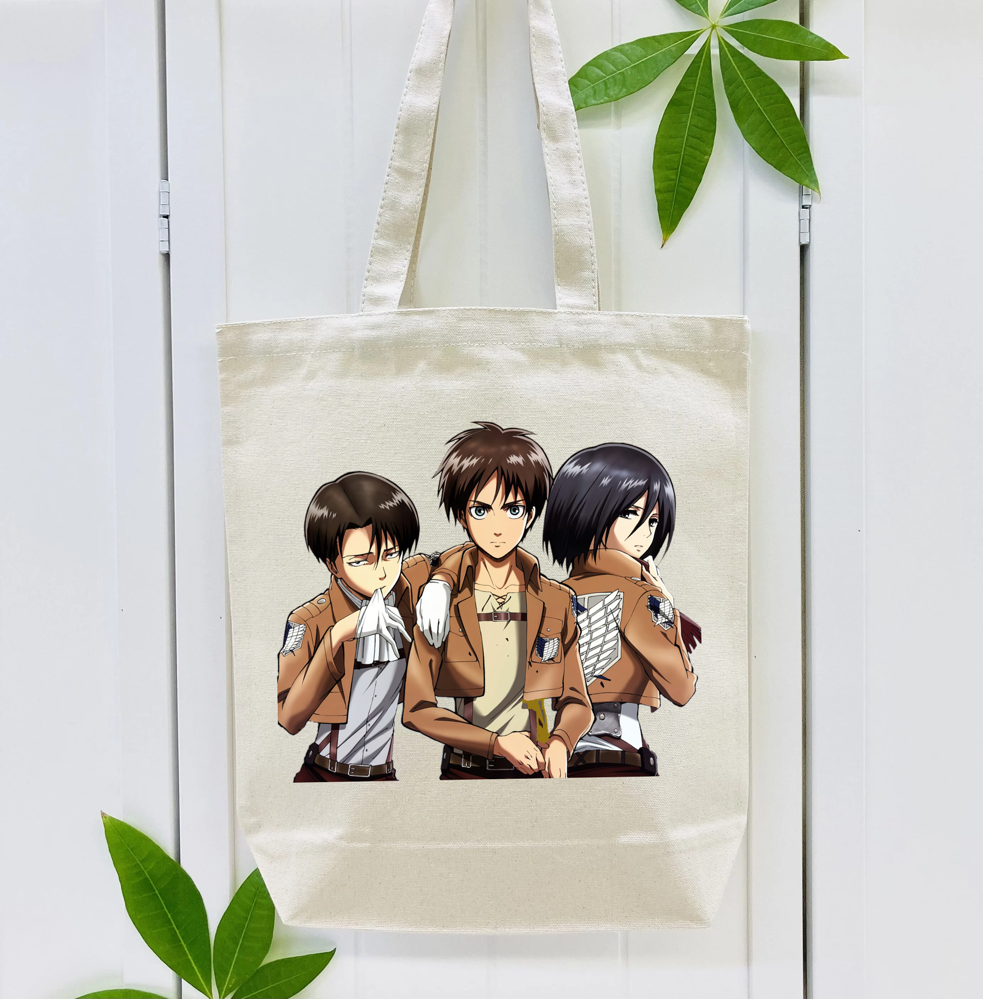 進撃の巨人 エレン･イェーガー Attack on Titan Eren Jäger 縦型キャンバス生地手提げバッグ　トートバッグ