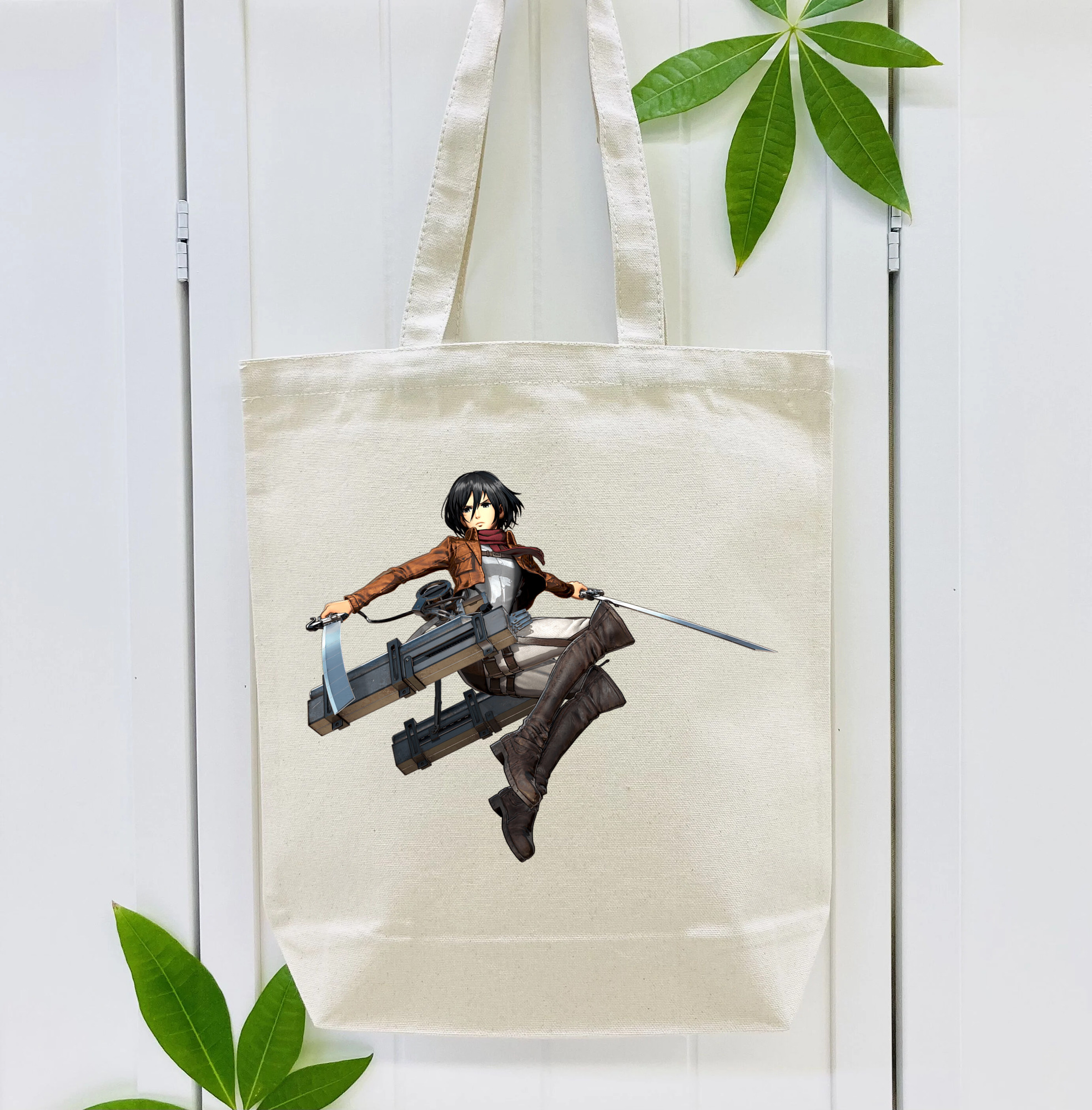 進撃の巨人 ミカサ·アッカーマン Attack on Titan Mikasa Ackerman 縦型キャンバス生地手提げバッグ　トートバッグ