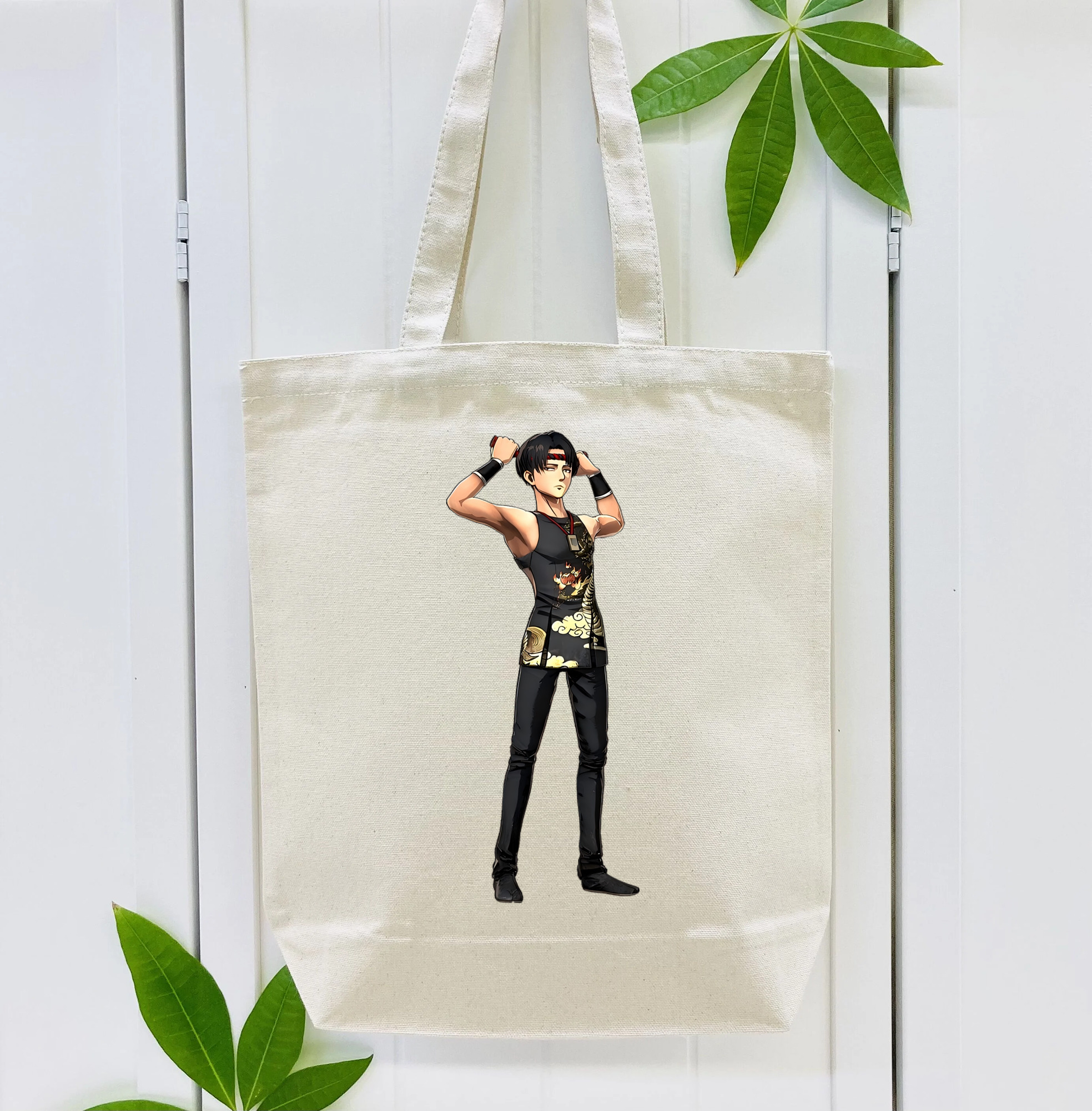 進撃の巨人 リヴァイ·アッカーマン Attack on Titan Levi Ackerman 縦型キャンバス生地手提げバッグ　トートバッグ