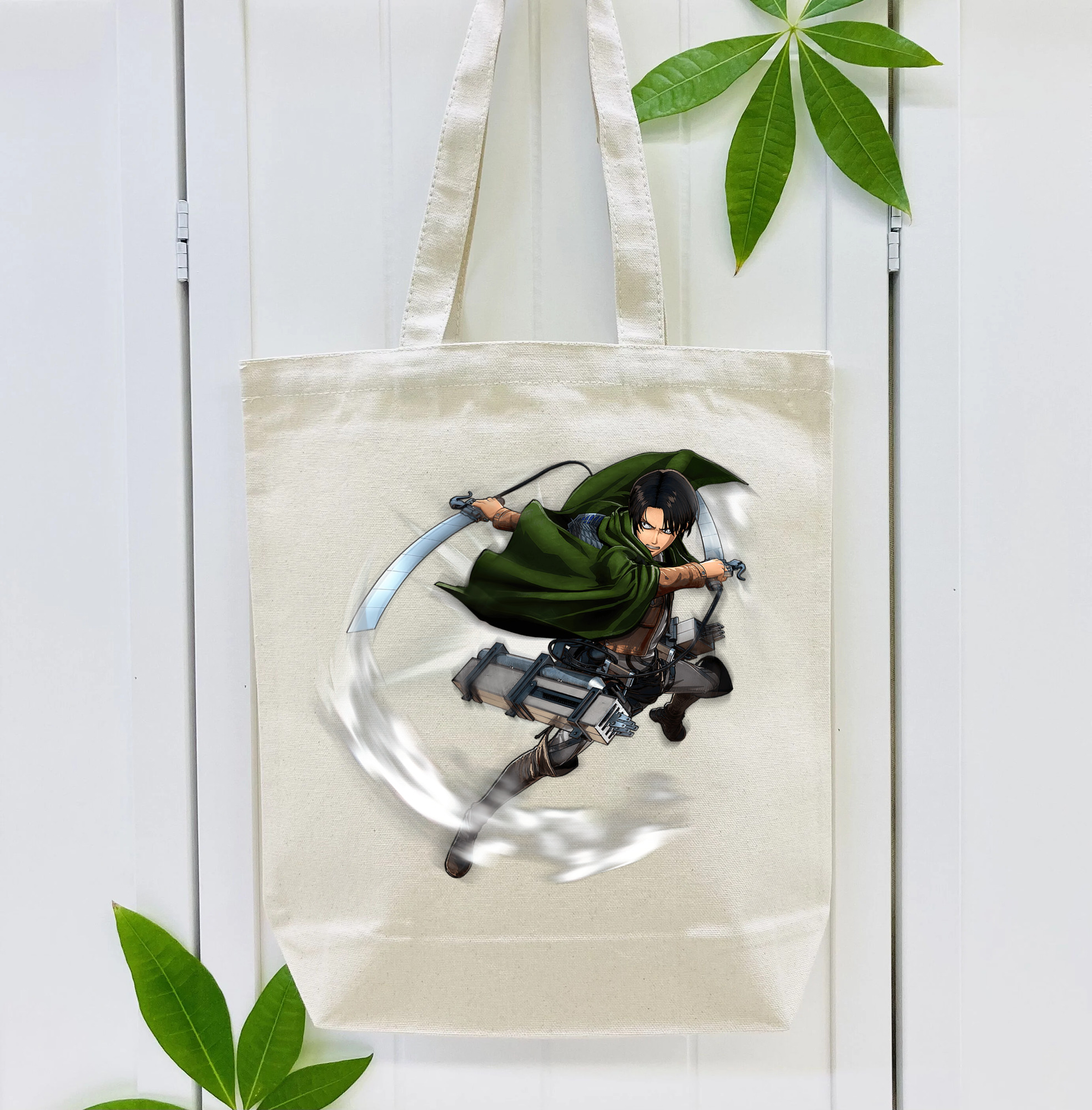 進撃の巨人 リヴァイ·アッカーマン Attack on Titan Levi Ackerman 縦型キャンバス生地手提げバッグ　トートバッグ