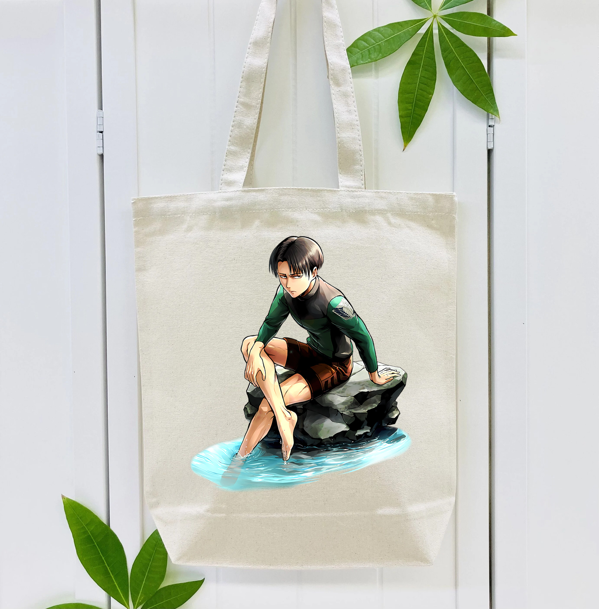 進撃の巨人 リヴァイ·アッカーマン Attack on Titan Levi Ackerman 縦型キャンバス生地手提げバッグ　トートバッグ