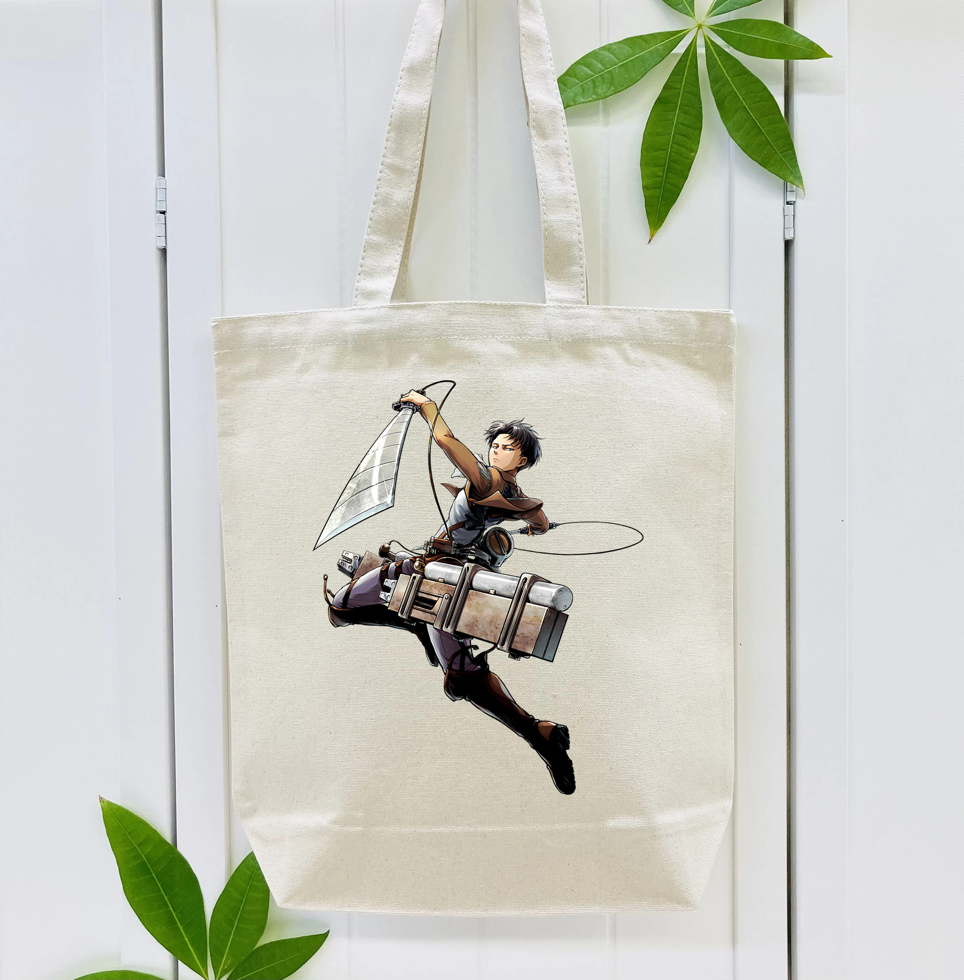 進撃の巨人 リヴァイ·アッカーマン Attack on Titan Levi Ackerman 縦型キャンバス生地手提げバッグ　トートバッグ