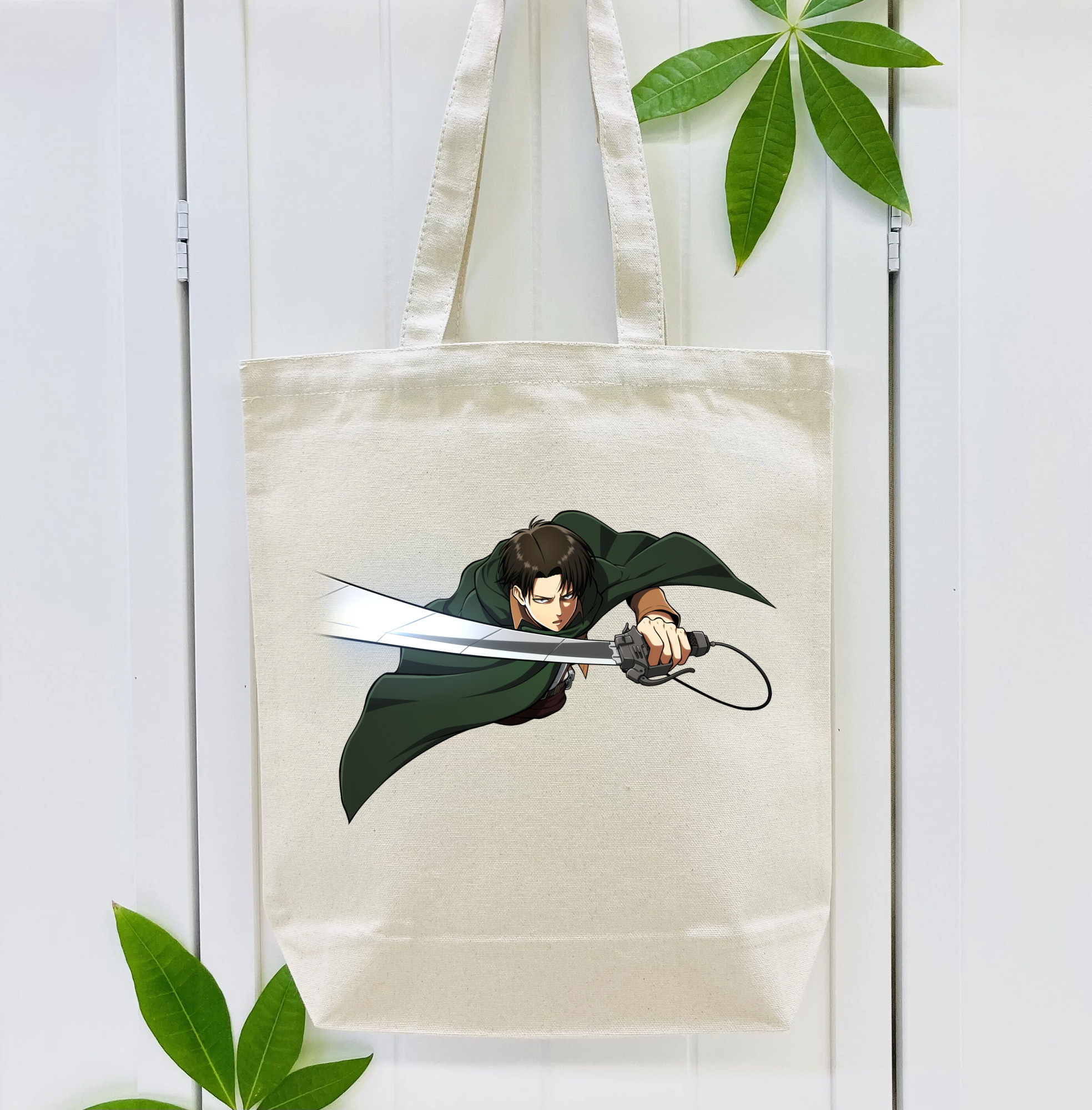 進撃の巨人 リヴァイ·アッカーマン Attack on Titan Levi Ackerman 縦型キャンバス生地手提げバッグ　トートバッグ