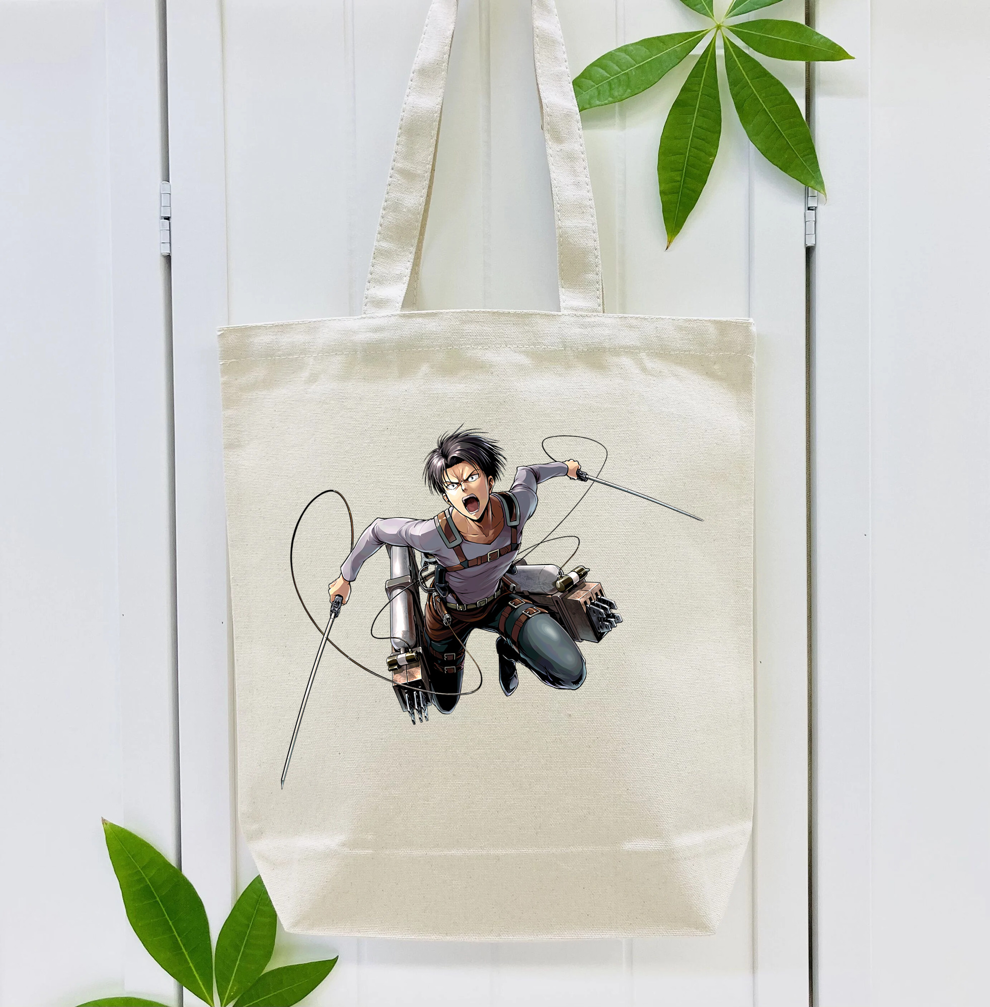 進撃の巨人 リヴァイ·アッカーマン Attack on Titan Levi Ackerman 縦型キャンバス生地手提げバッグ　トートバッグ