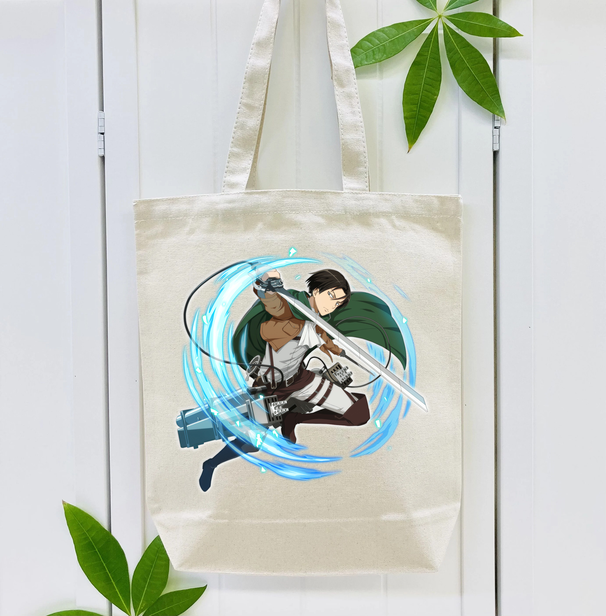 進撃の巨人 リヴァイ·アッカーマン Attack on Titan Levi Ackerman 縦型キャンバス生地手提げバッグ　トートバッグ