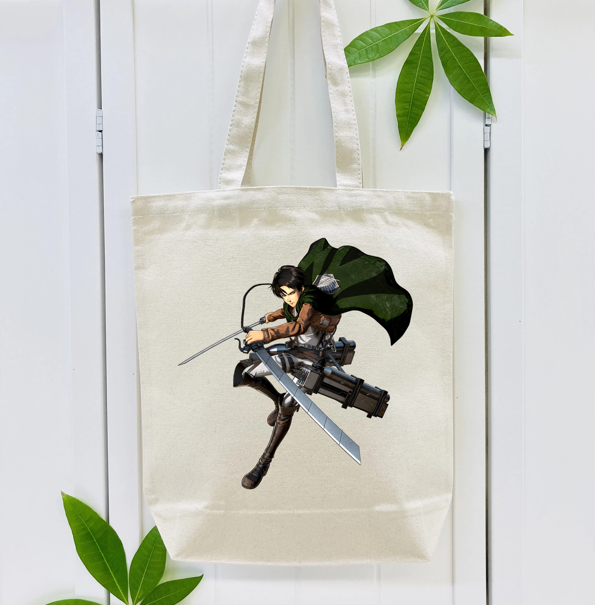 進撃の巨人 リヴァイ·アッカーマン Attack on Titan Levi Ackerman 縦型キャンバス生地手提げバッグ　トートバッグ