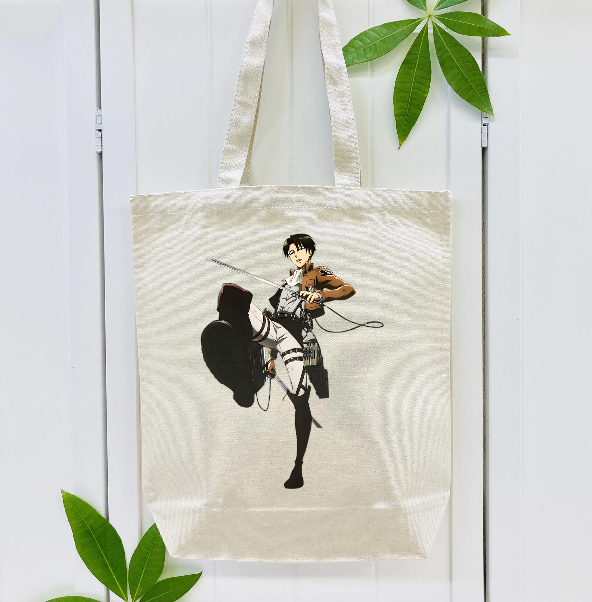 進撃の巨人 リヴァイ·アッカーマン Attack on Titan Levi Ackerman 縦型キャンバス生地手提げバッグ　トートバッグ