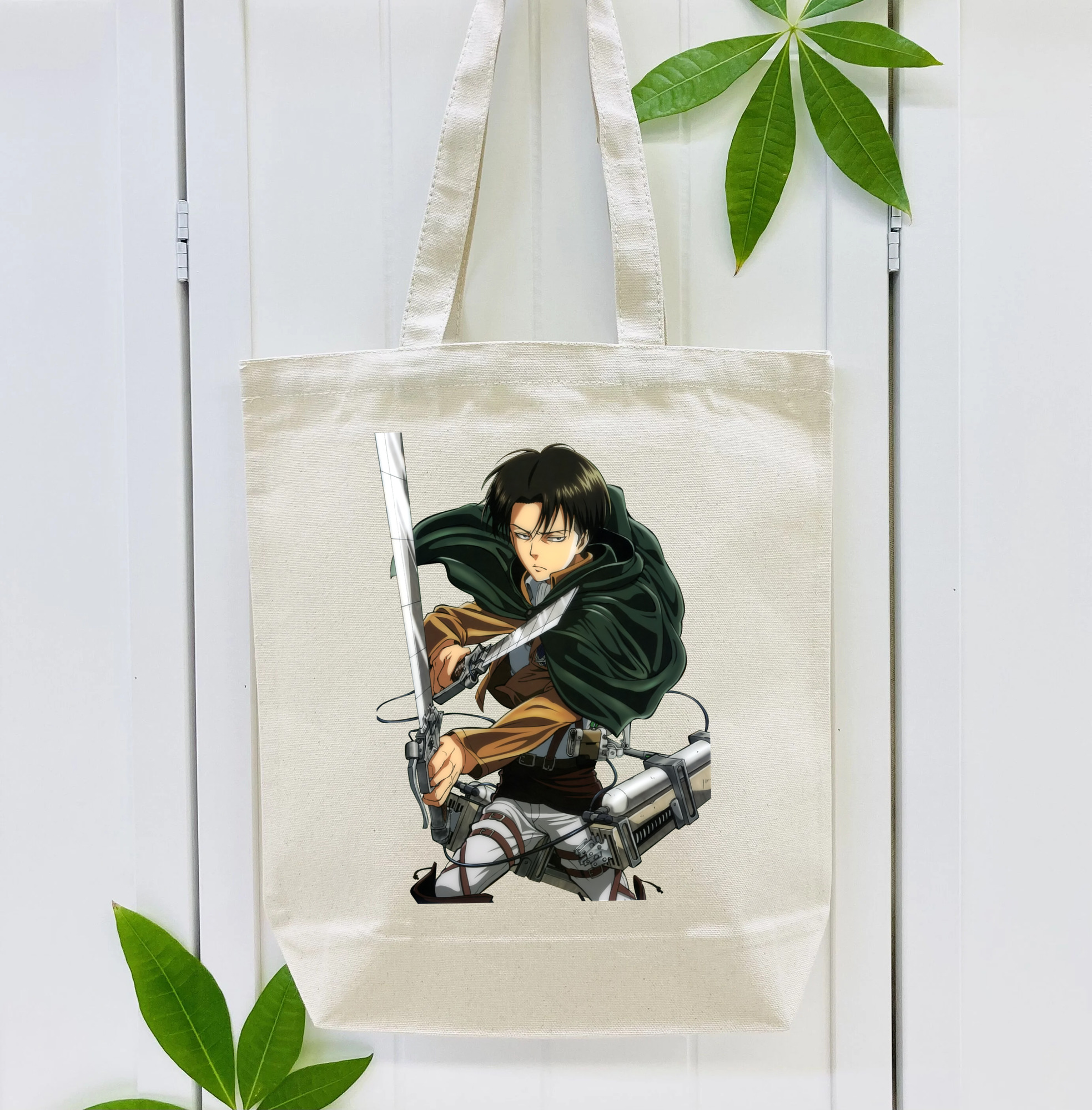 進撃の巨人 リヴァイ·アッカーマン Attack on Titan Levi Ackerman 縦型キャンバス生地手提げバッグ　トートバッグ