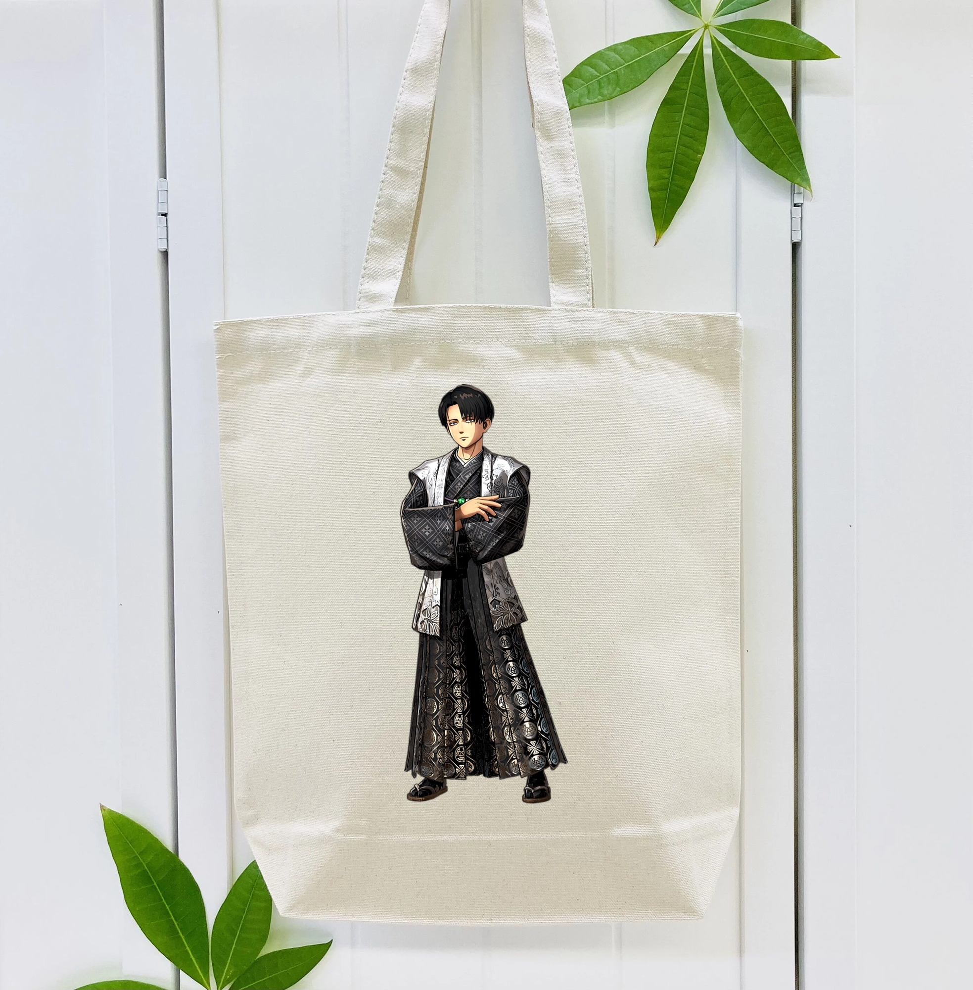 進撃の巨人 リヴァイ·アッカーマン Attack on Titan Levi Ackerman 縦型キャンバス生地手提げバッグ　トートバッグ