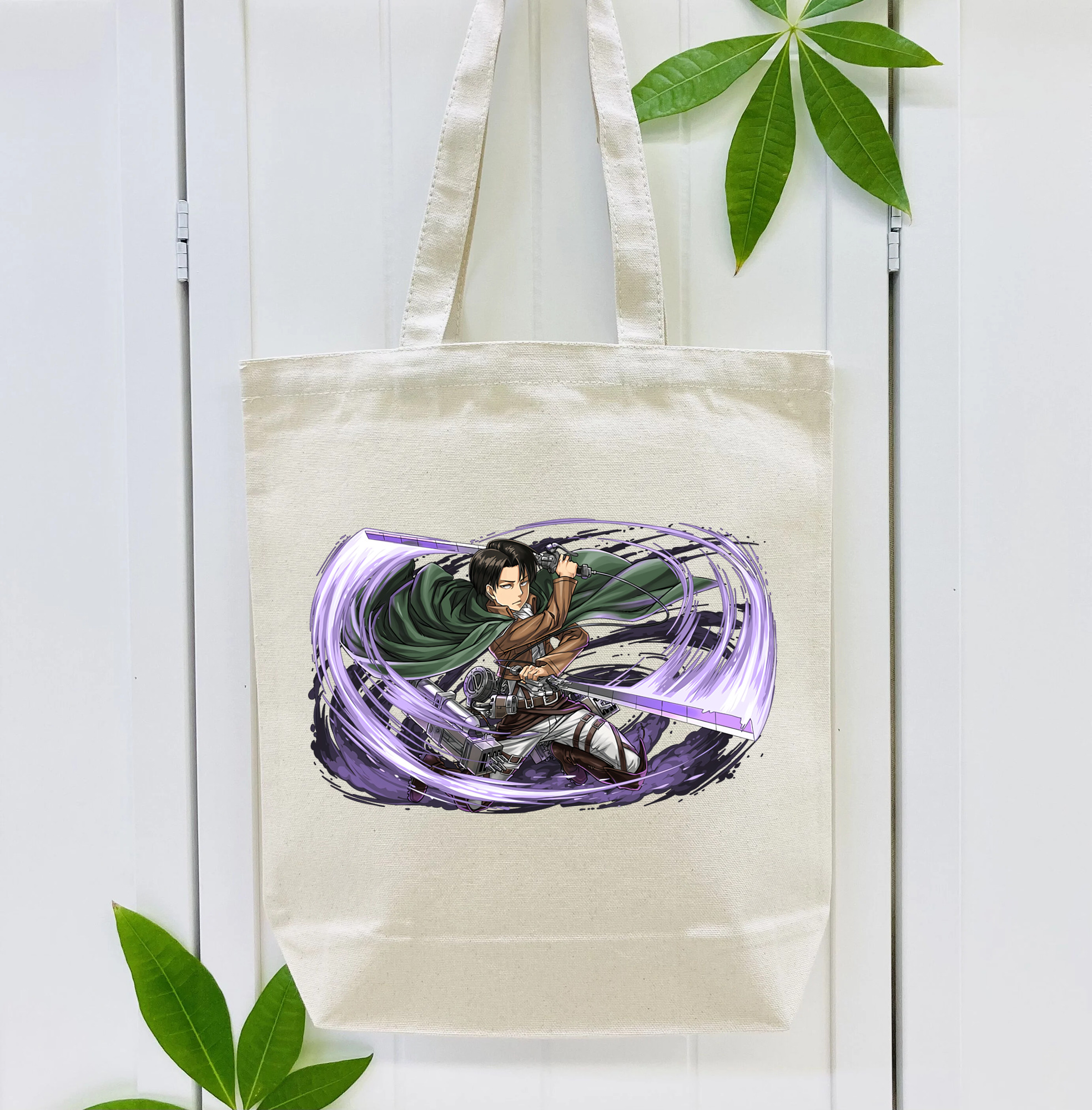 進撃の巨人 リヴァイ·アッカーマン Attack on Titan Levi Ackerman 縦型キャンバス生地手提げバッグ　トートバッグ