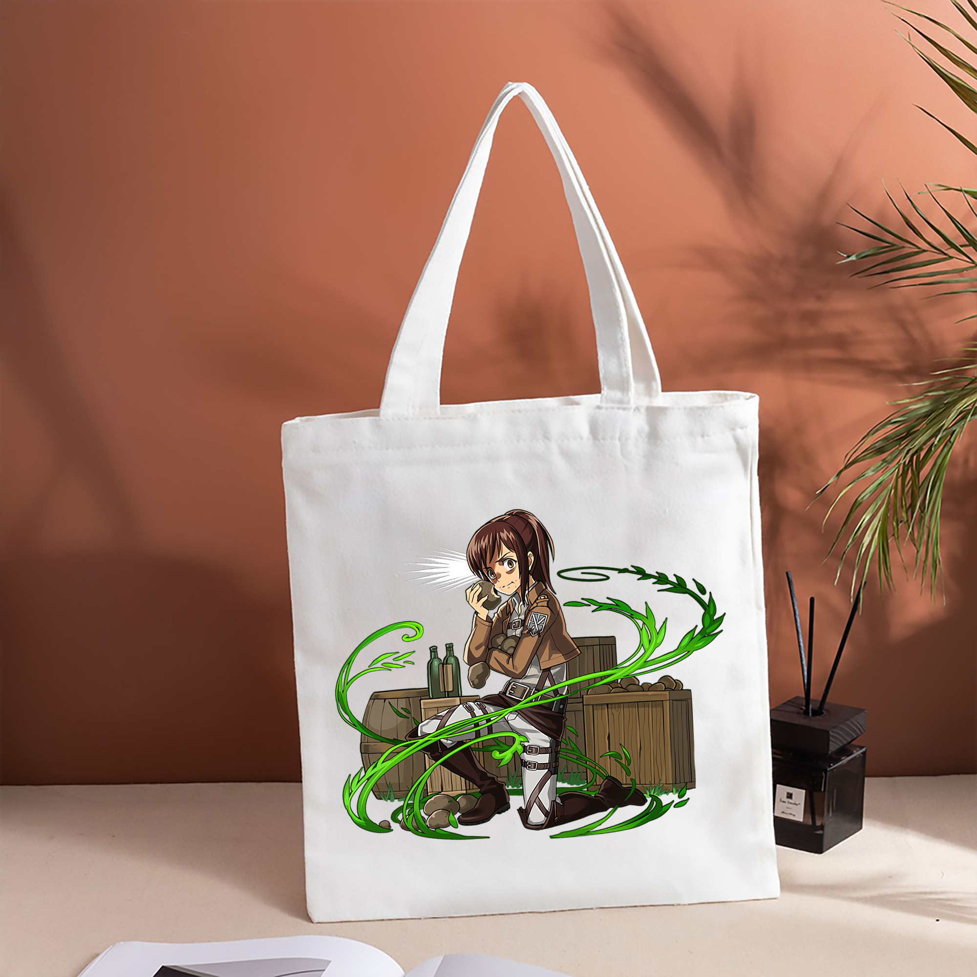 進撃の巨人 サシャ·ブラウス Attack on Titan Sasha Blaus 縦型キャンバス生地手提げバッグ　トートバッグ