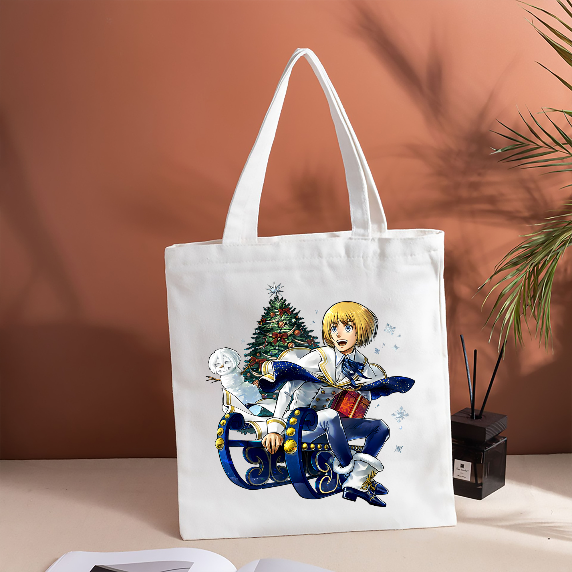 進撃の巨人 アルミン·アルレルト Attack on Titan Armin Arlert 縦型キャンバス生地手提げバッグ　トートバッグ