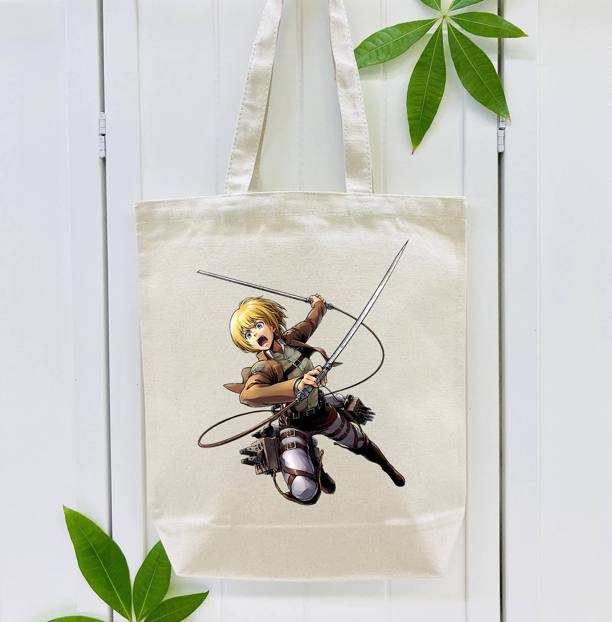 進撃の巨人 アルミン·アルレルト Attack on Titan Armin Arlert 縦型キャンバス生地手提げバッグ　トートバッグ