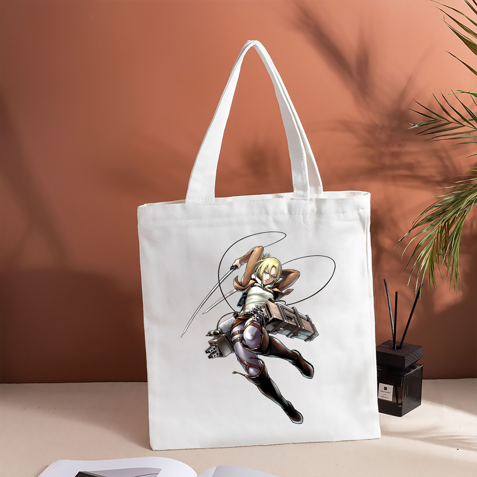 進撃の巨人 アニ・レオンハート Attack on Titan Annie Leonhart 縦型キャンバス生地手提げバッグ　トートバッグ