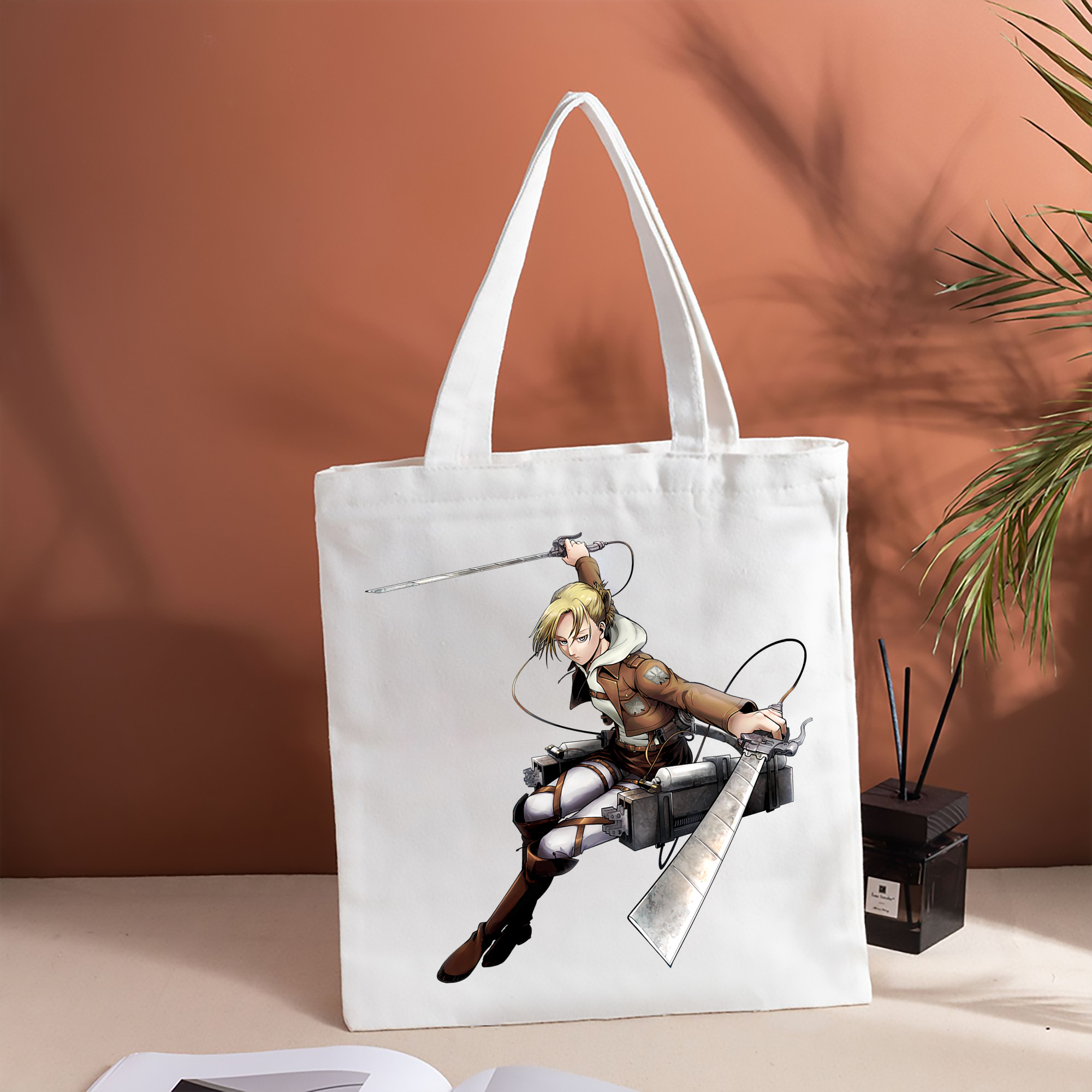 進撃の巨人 アニ・レオンハート Attack on Titan Annie Leonhart 縦型キャンバス生地手提げバッグ　トートバッグ