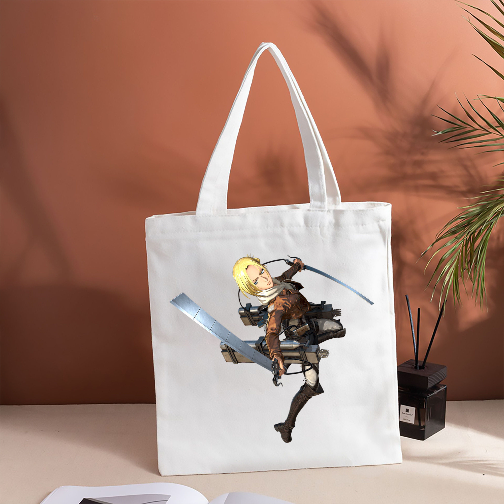 進撃の巨人 アニ・レオンハート Attack on Titan Annie Leonhart 縦型キャンバス生地手提げバッグ　トートバッグ