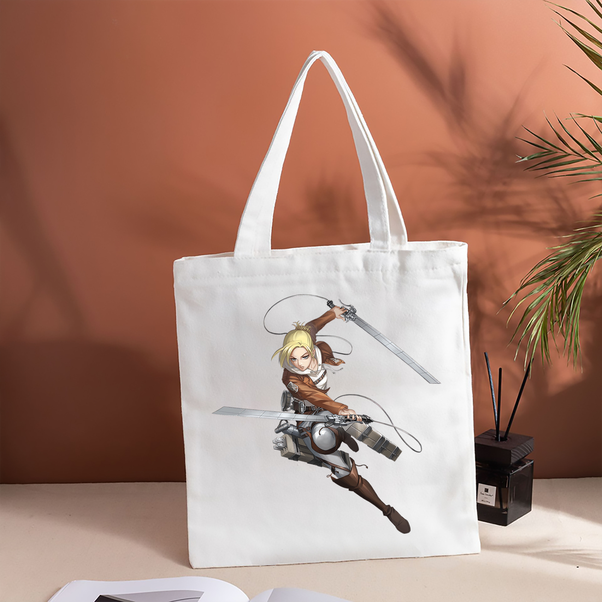進撃の巨人 アニ・レオンハート Attack on Titan Annie Leonhart 縦型キャンバス生地手提げバッグ　トートバッグ