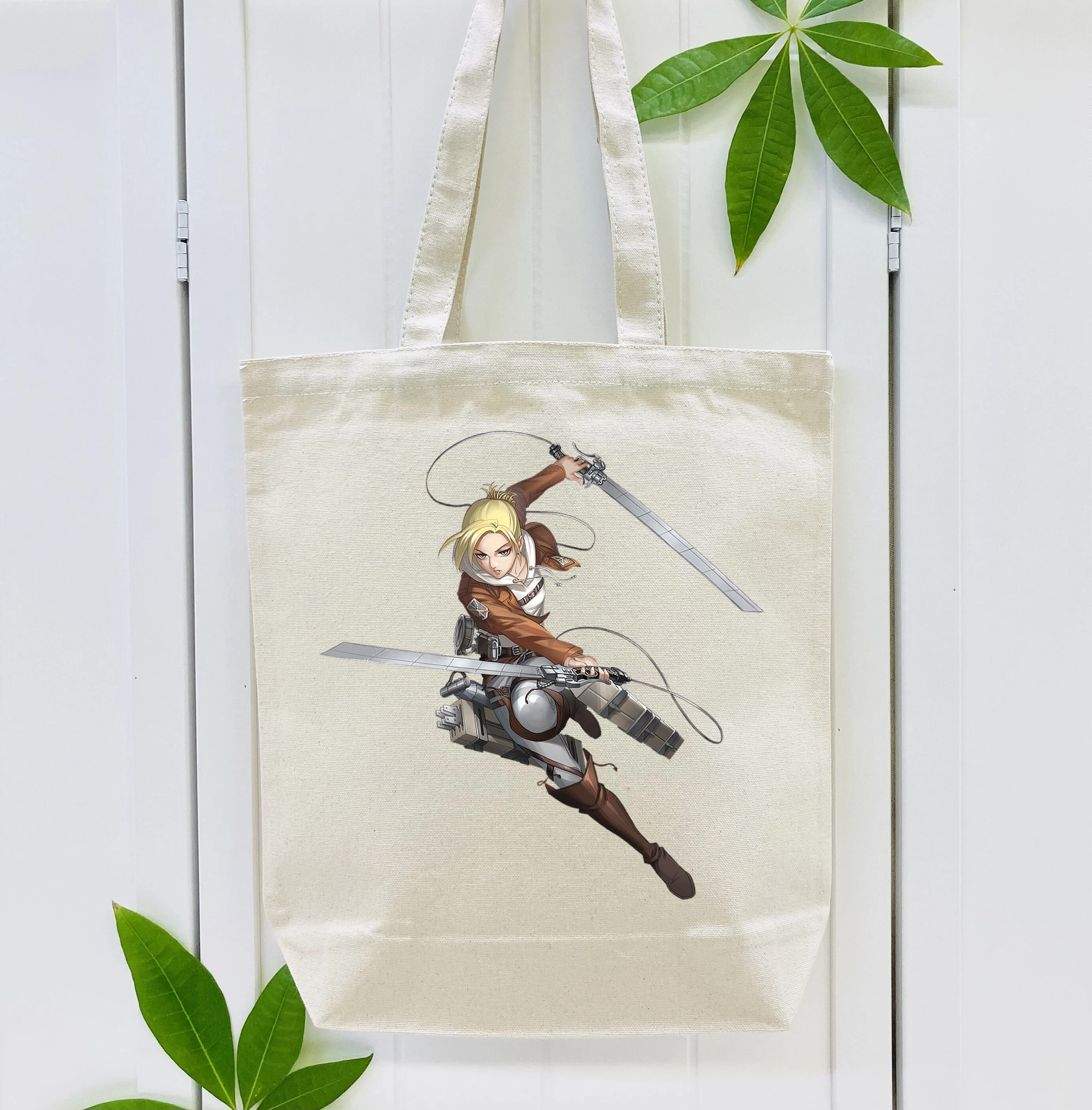 進撃の巨人 アニ・レオンハート Attack on Titan Annie Leonhart 縦型キャンバス生地手提げバッグ　トートバッグ