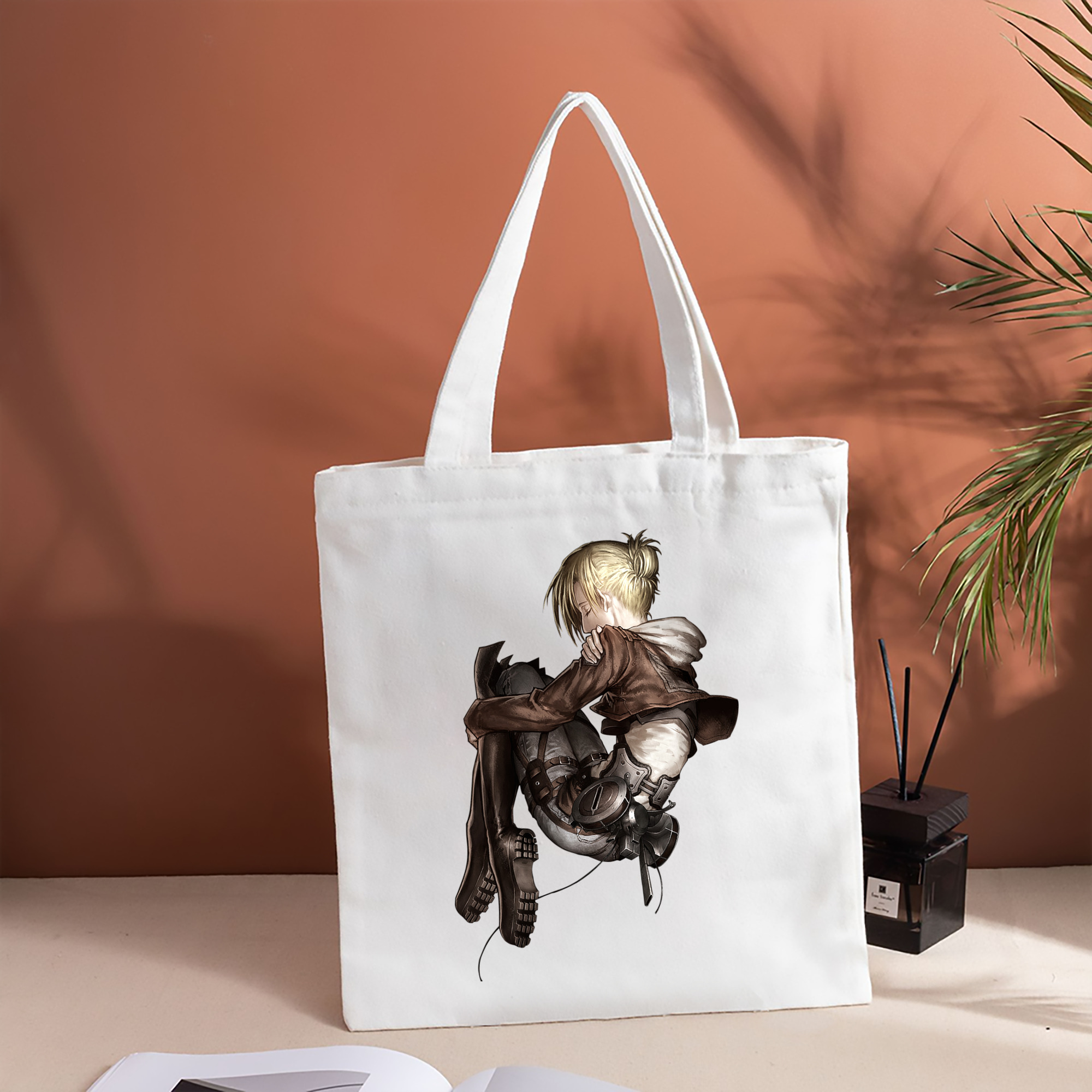 進撃の巨人 アニ・レオンハート Attack on Titan Annie Leonhart 縦型キャンバス生地手提げバッグ　トートバッグ
