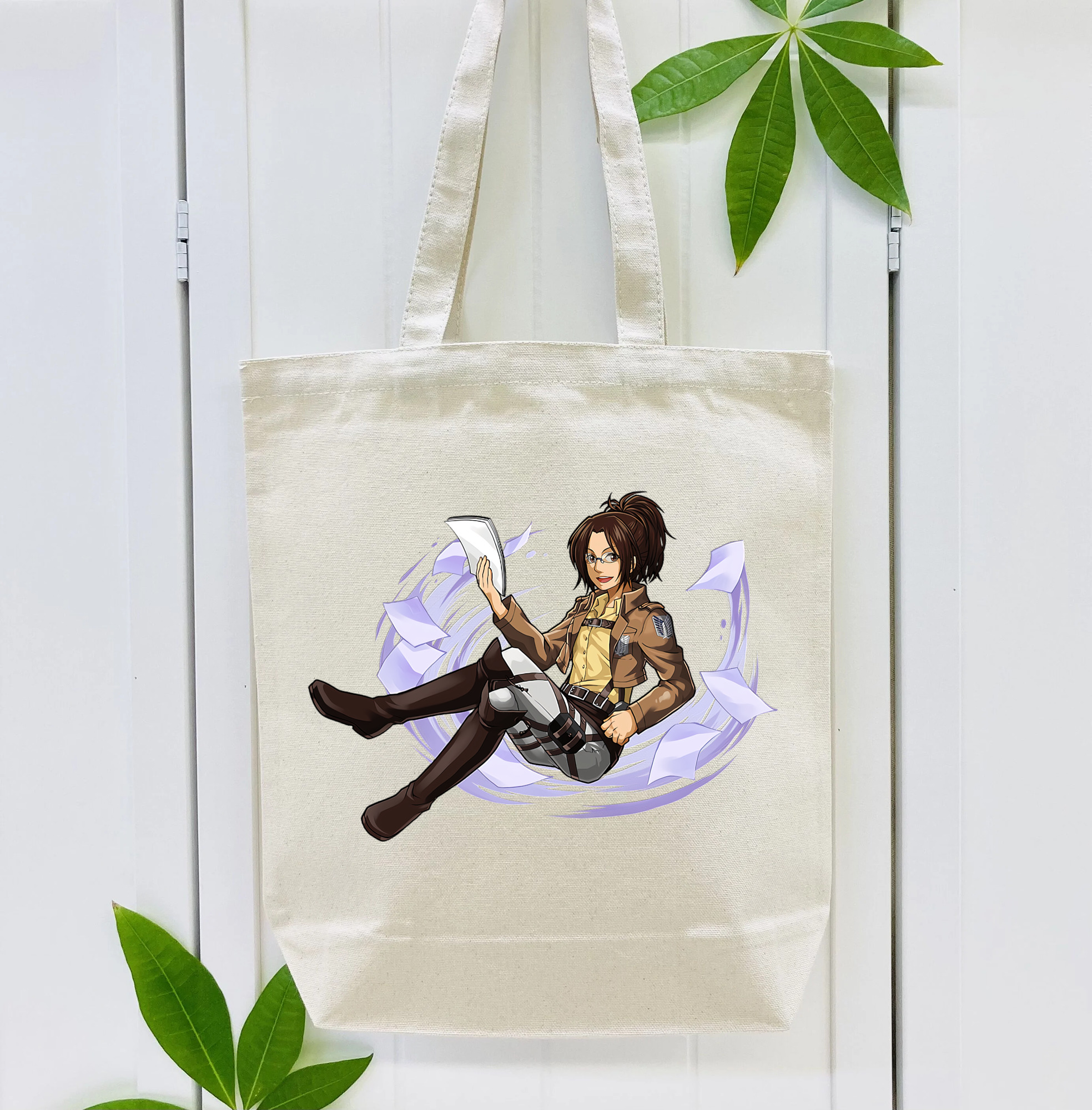 進撃の巨人 ハンジ·ゾエ Attack on Titan Hanji Zoe 縦型キャンバス生地手提げバッグ　トートバッグ