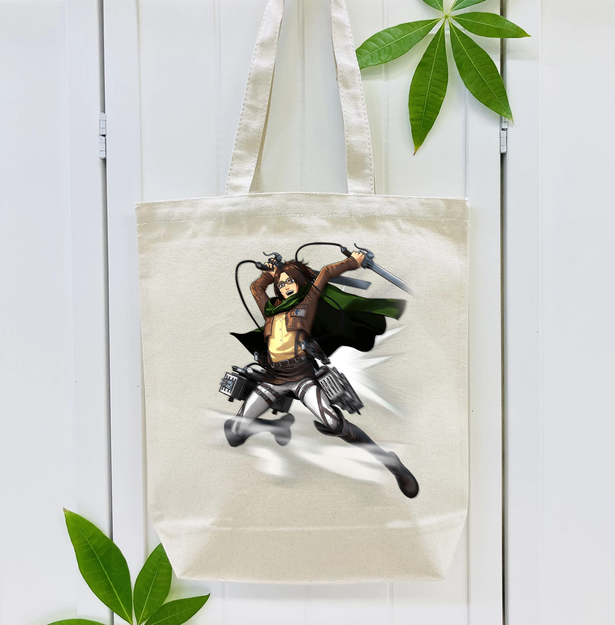 進撃の巨人 ハンジ·ゾエ Attack on Titan Hanji Zoe 縦型キャンバス生地手提げバッグ　トートバッグ