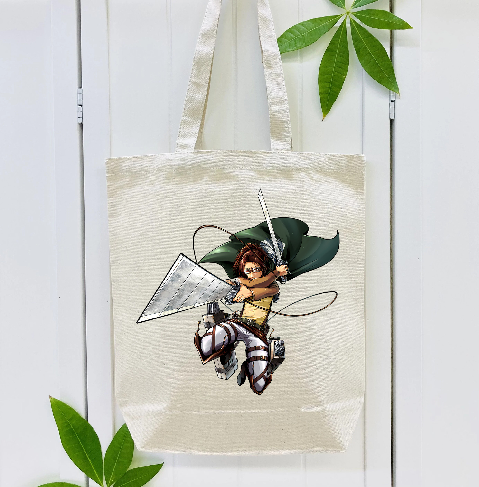 進撃の巨人 ハンジ·ゾエ Attack on Titan Hanji Zoe 縦型キャンバス生地手提げバッグ　トートバッグ