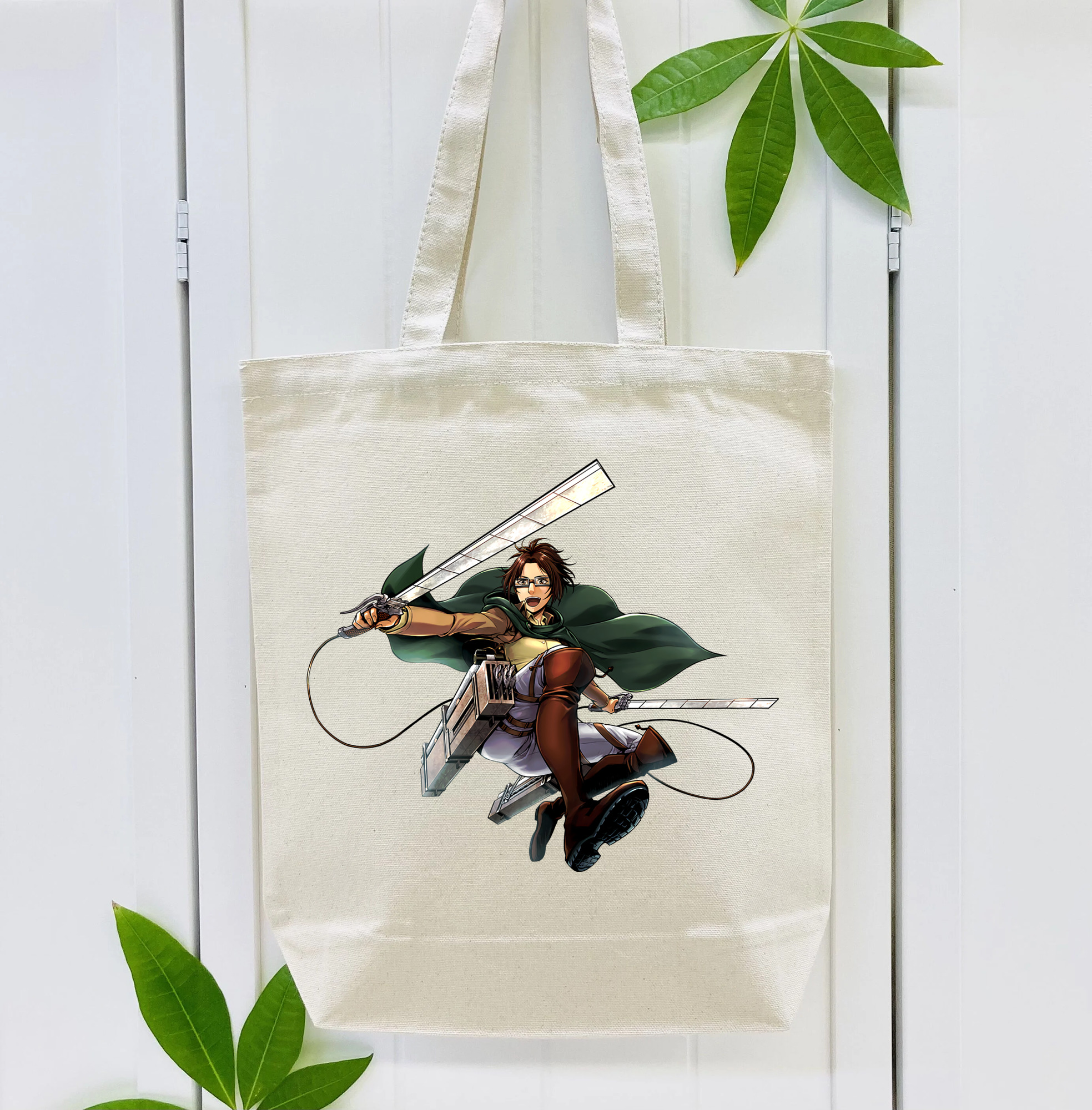 進撃の巨人 ハンジ·ゾエ Attack on Titan Hanji Zoe 縦型キャンバス生地手提げバッグ　トートバッグ