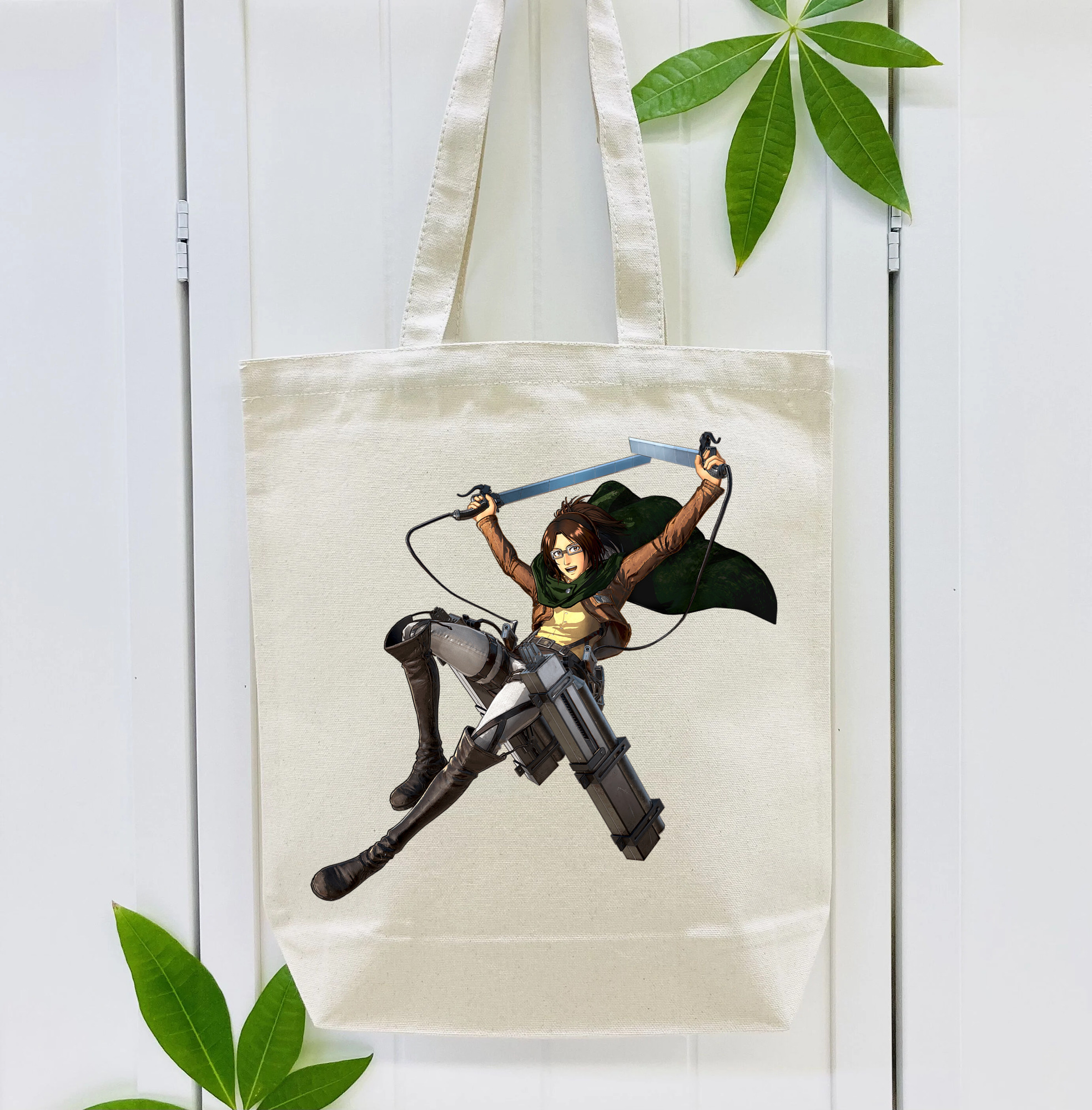 進撃の巨人 ハンジ·ゾエ Attack on Titan Hanji Zoe 縦型キャンバス生地手提げバッグ　トートバッグ