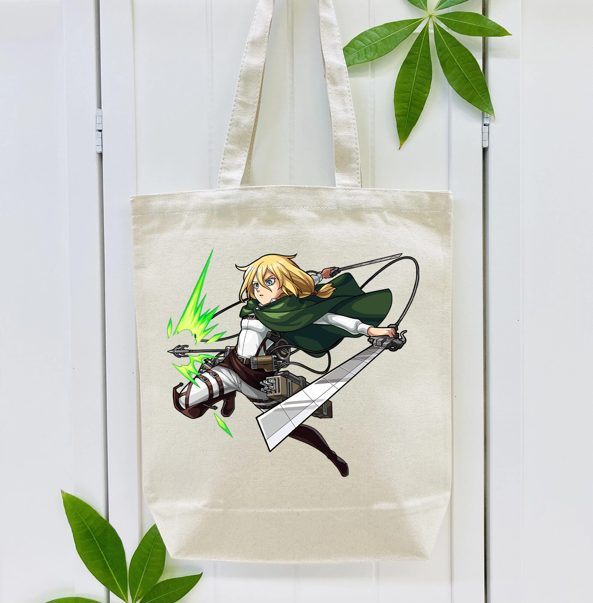 進撃の巨人 クリスタ·レンズ Attack on Titan Christa Lenz 縦型キャンバス生地手提げバッグ　トートバッグ