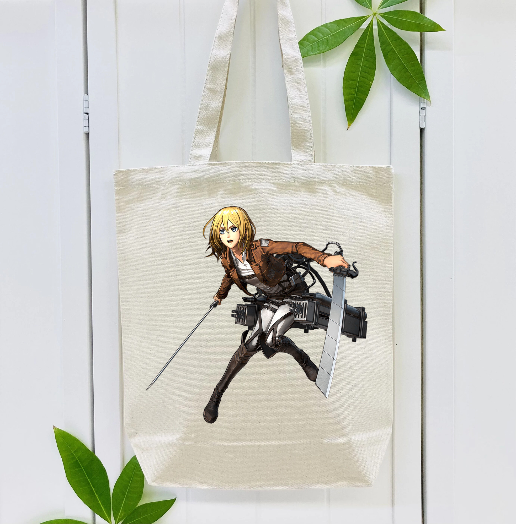 進撃の巨人 クリスタ·レンズ Attack on Titan Christa Lenz 縦型キャンバス生地手提げバッグ　トートバッグ