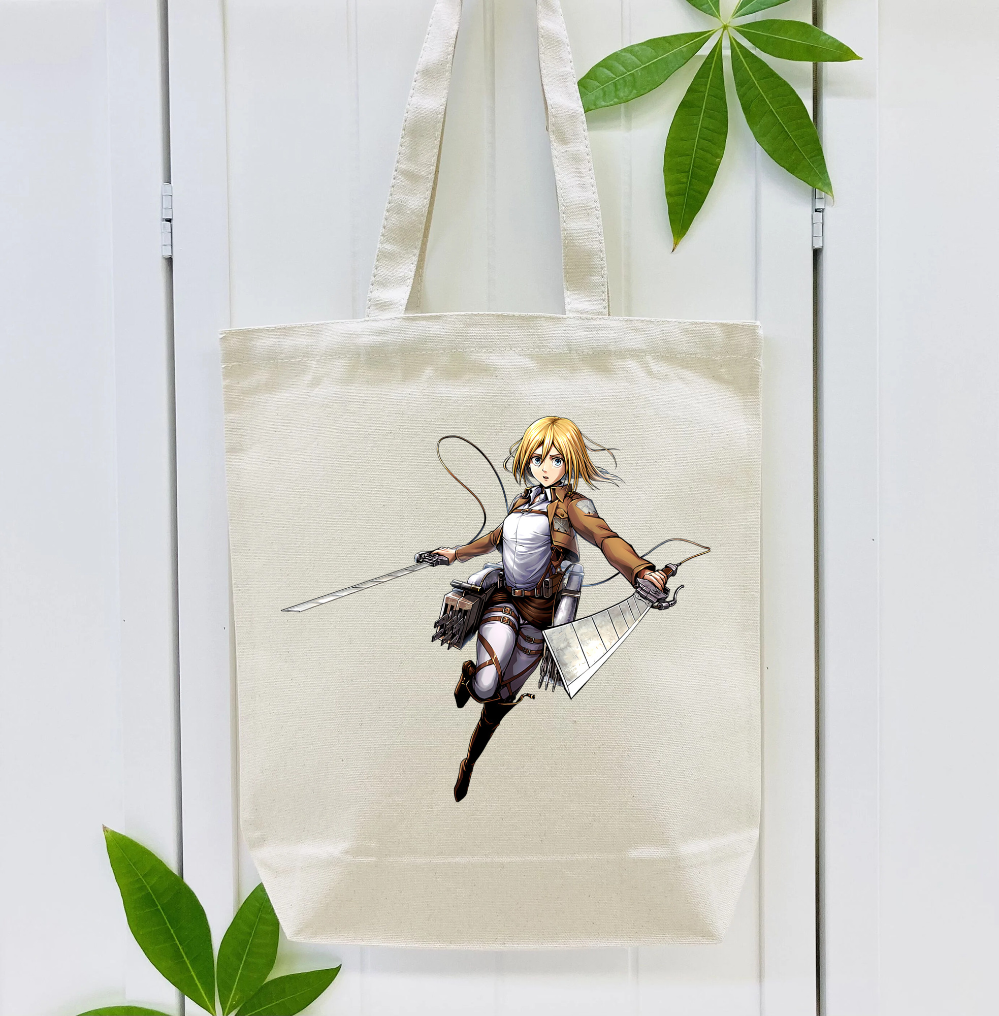 進撃の巨人 クリスタ·レンズ Attack on Titan Christa Lenz 縦型キャンバス生地手提げバッグ　トートバッグ