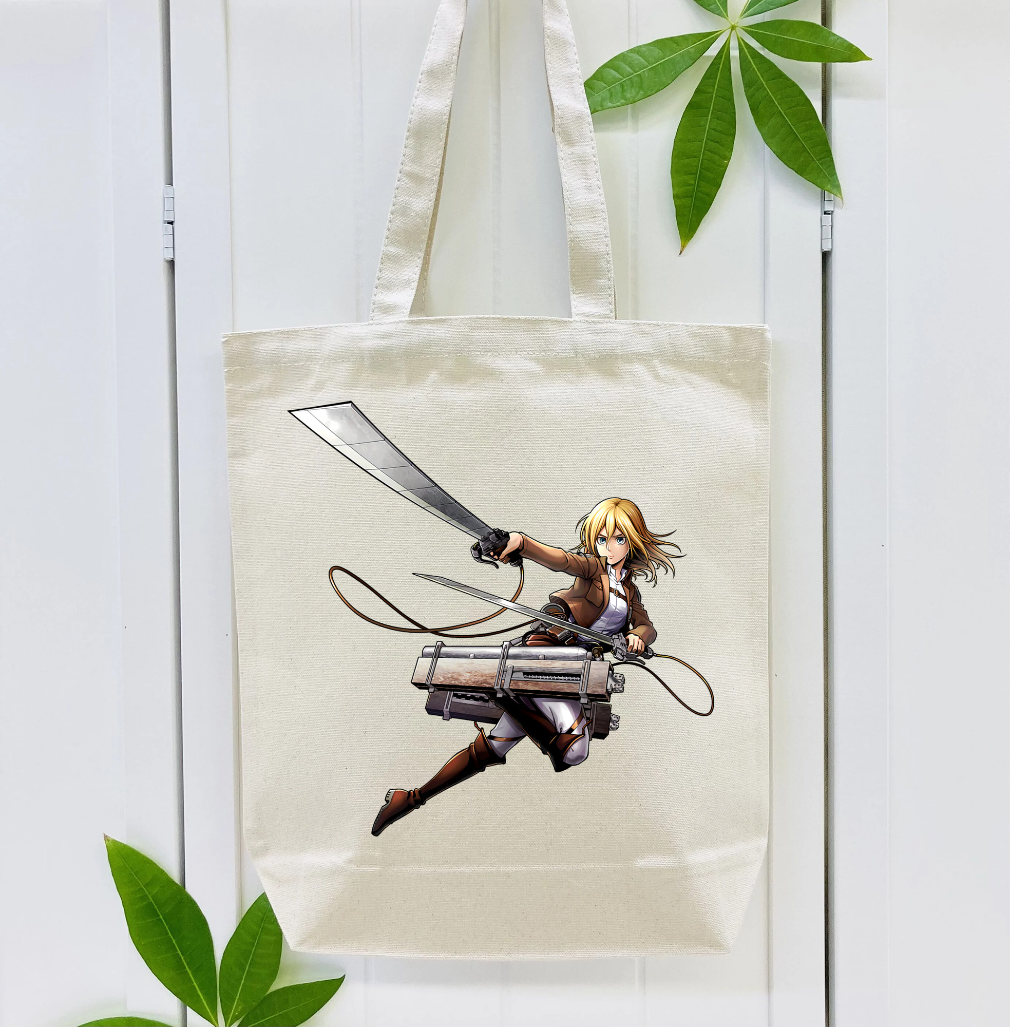 進撃の巨人 クリスタ·レンズ Attack on Titan Christa Lenz 縦型キャンバス生地手提げバッグ　トートバッグ