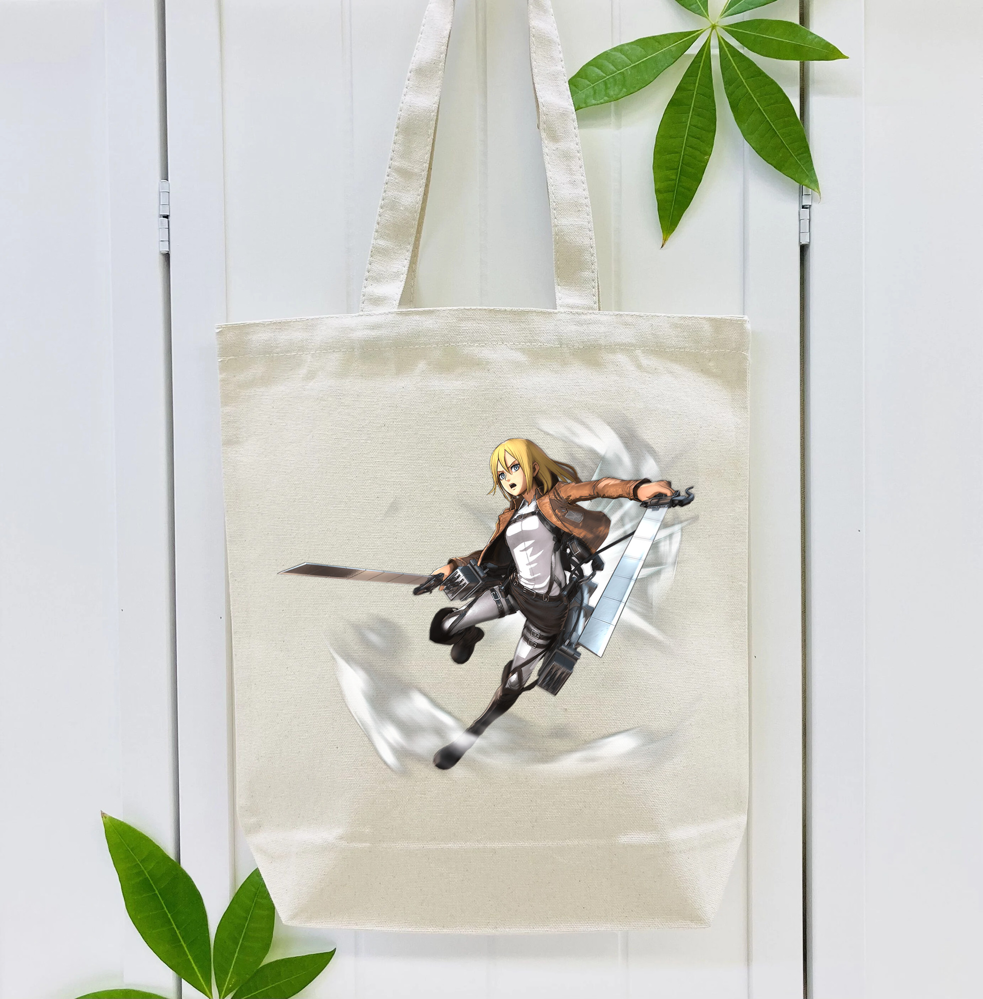 進撃の巨人 クリスタ·レンズ Attack on Titan Christa Lenz 縦型キャンバス生地手提げバッグ　トートバッグ