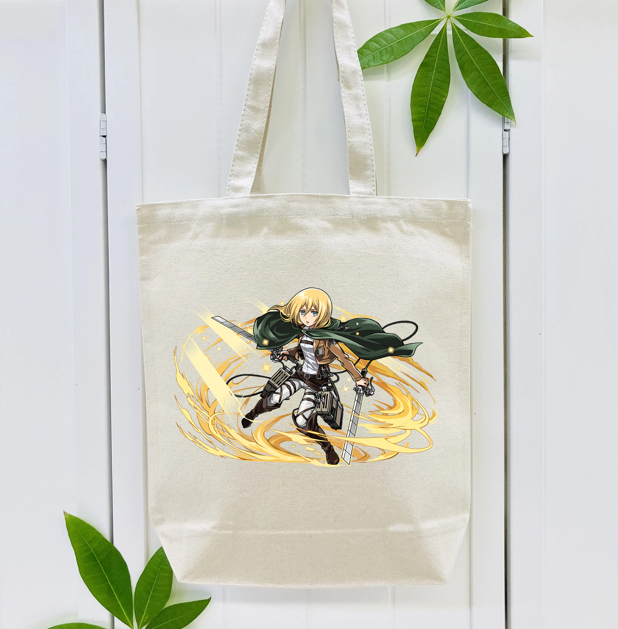 進撃の巨人 クリスタ·レンズ Attack on Titan Christa Lenz 縦型キャンバス生地手提げバッグ　トートバッグ