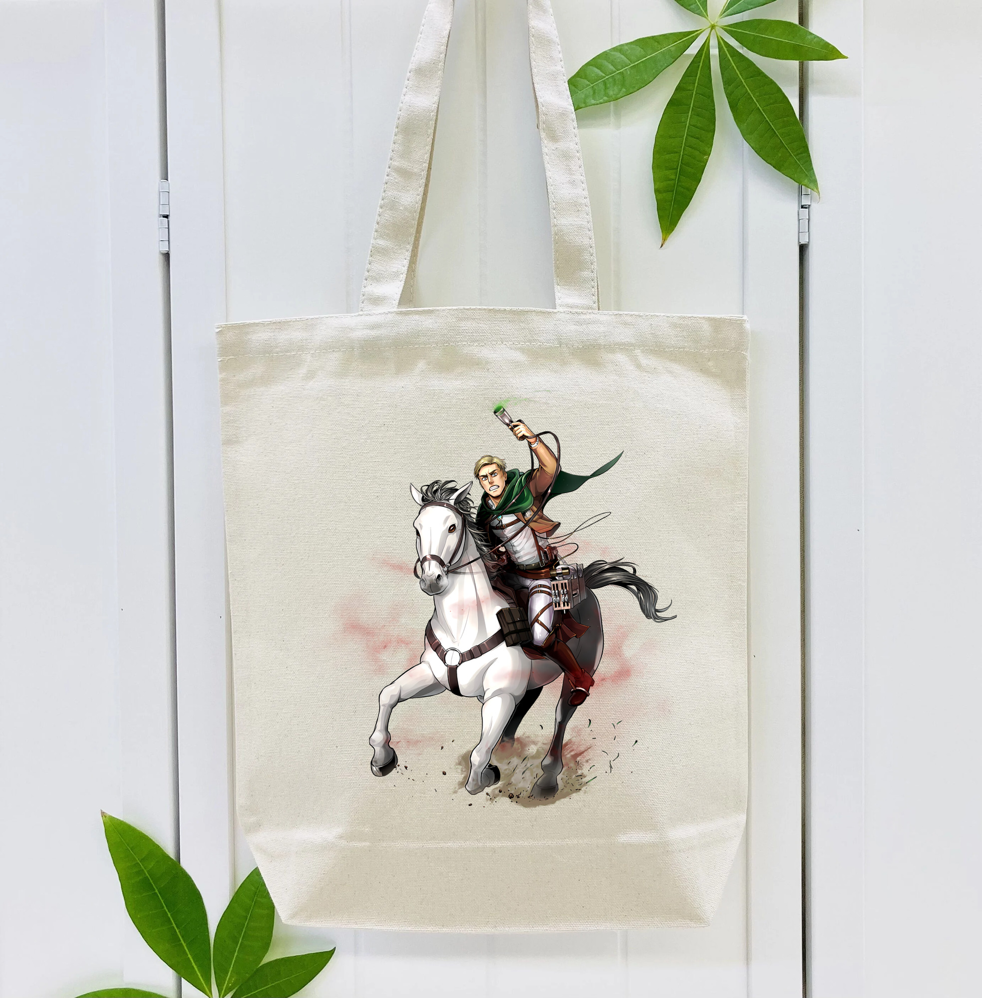 進撃の巨人 エルヴィン・スミス Attack on Titan Erwin Smith 縦型キャンバス生地手提げバッグ　トートバッグ