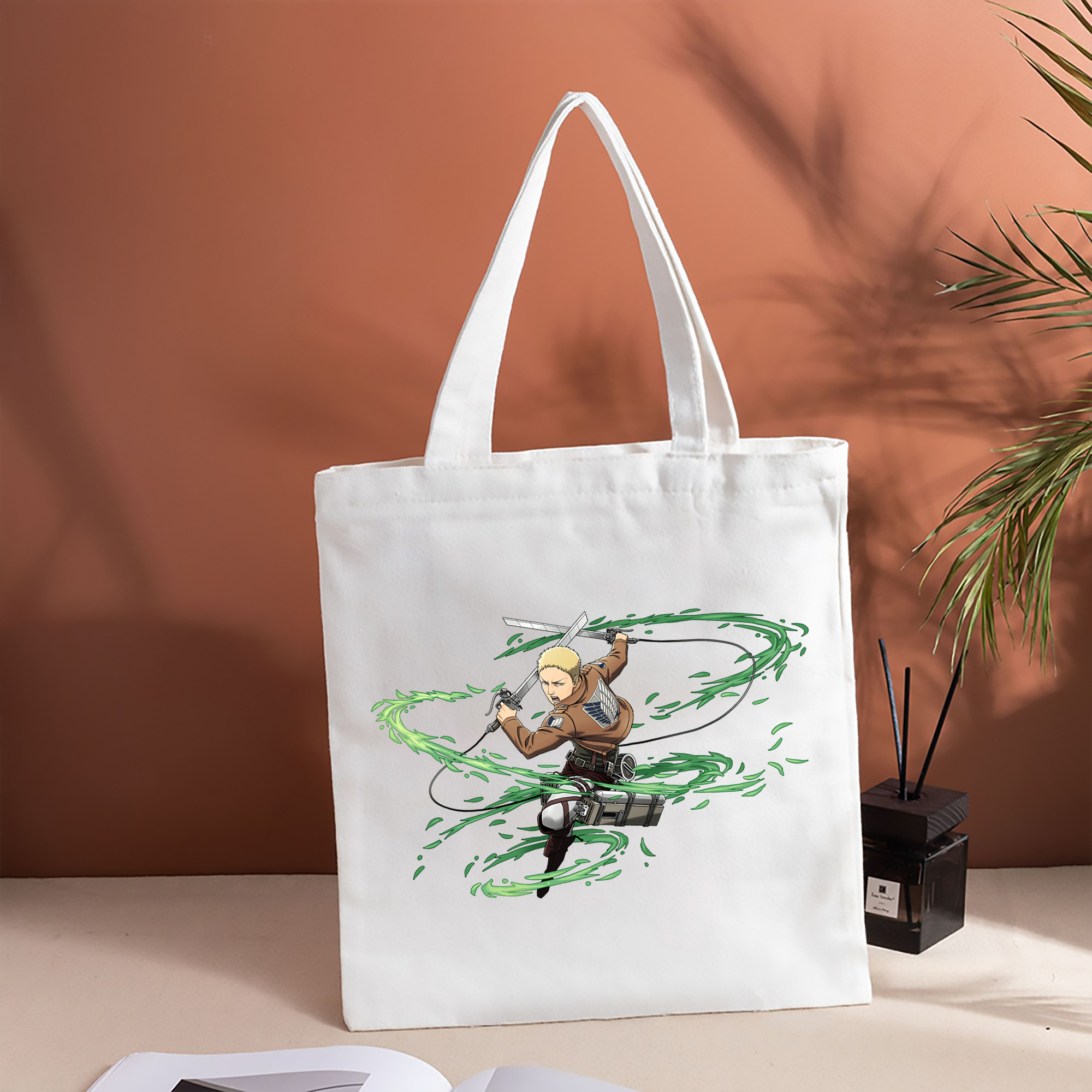 進撃の巨人 ライナー・ブラウン Attack on Titan Reiner Braun 縦型キャンバス生地手提げバッグ　トートバッグ